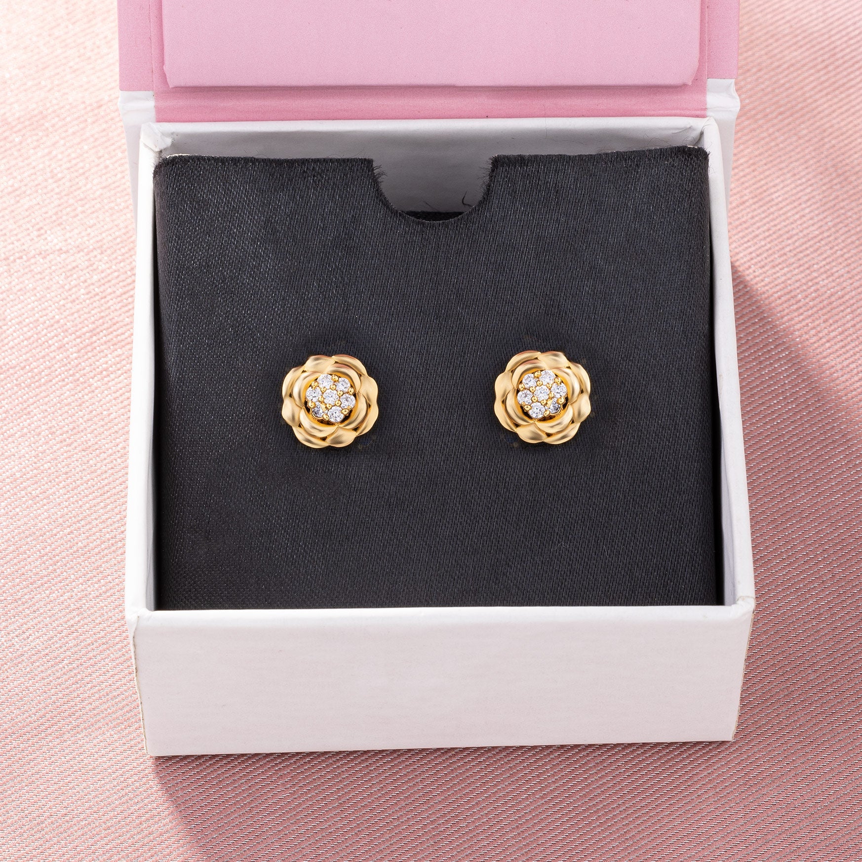 White Blooming Grace Studs
