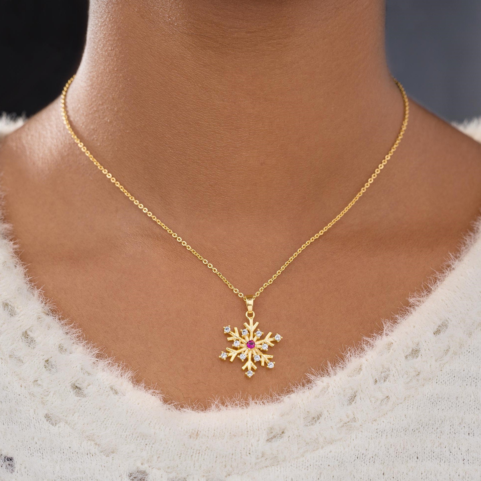 Snowflake Crystal Pendant