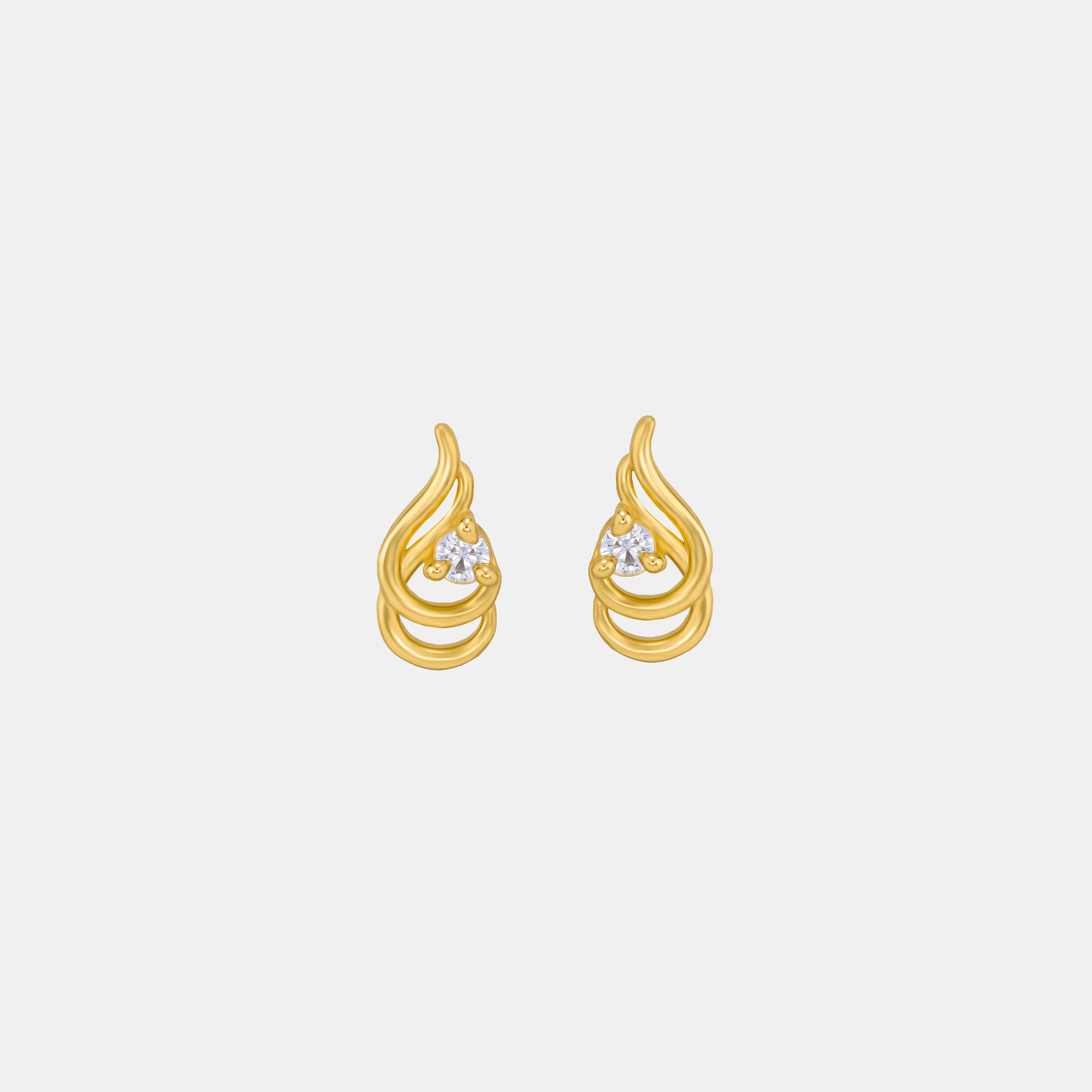 White Whispering Flame Earrings