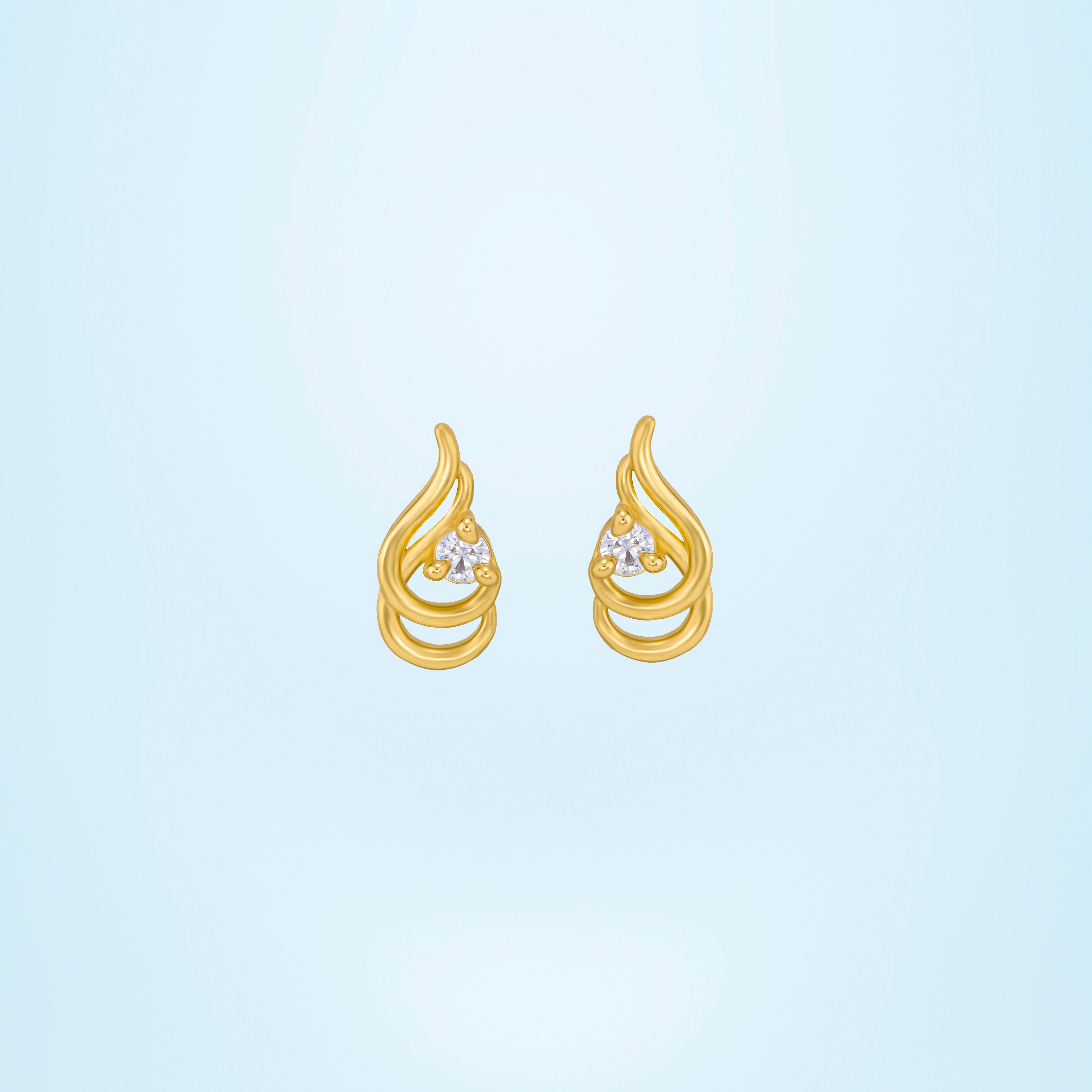 White Whispering Flame Earrings