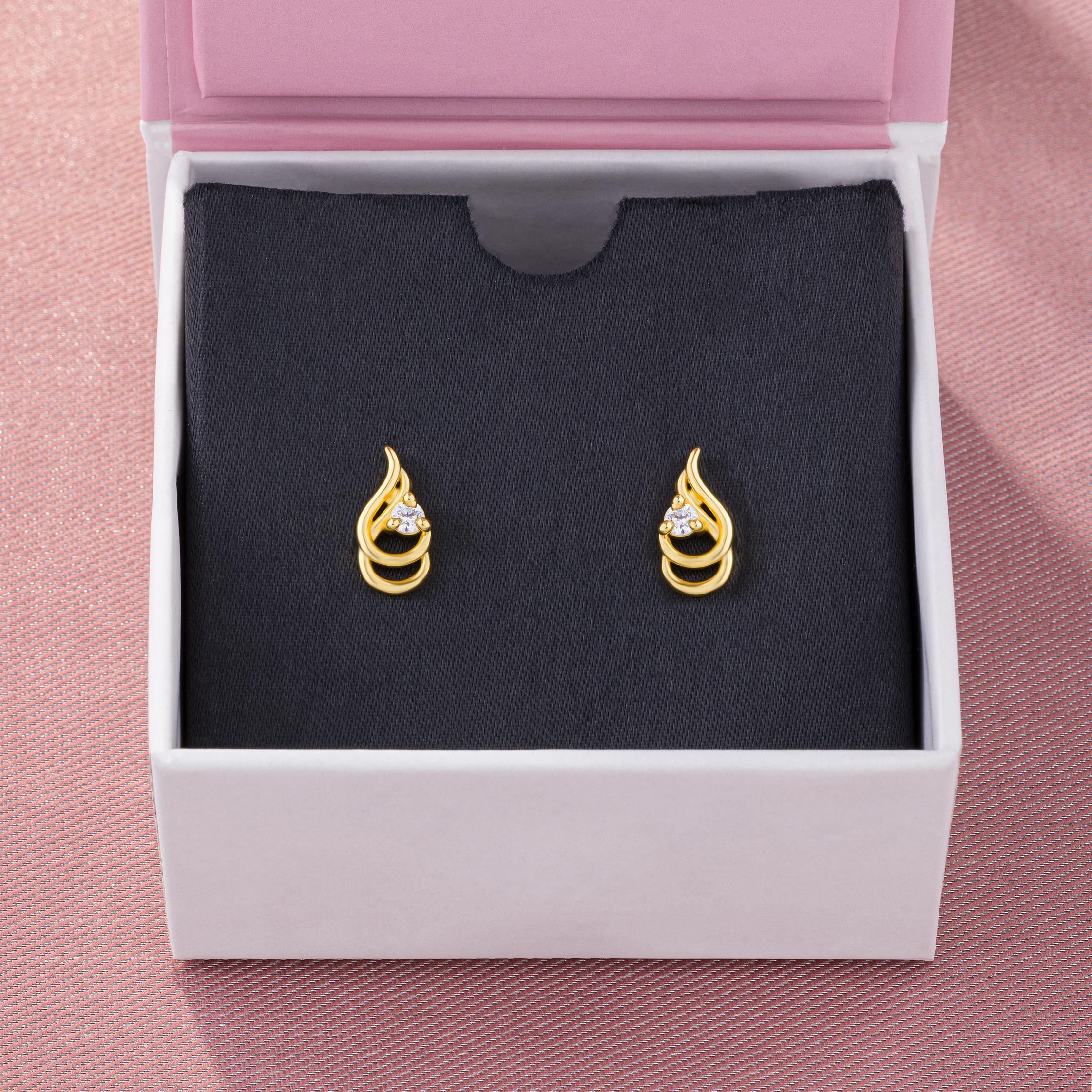 White Whispering Flame Earrings