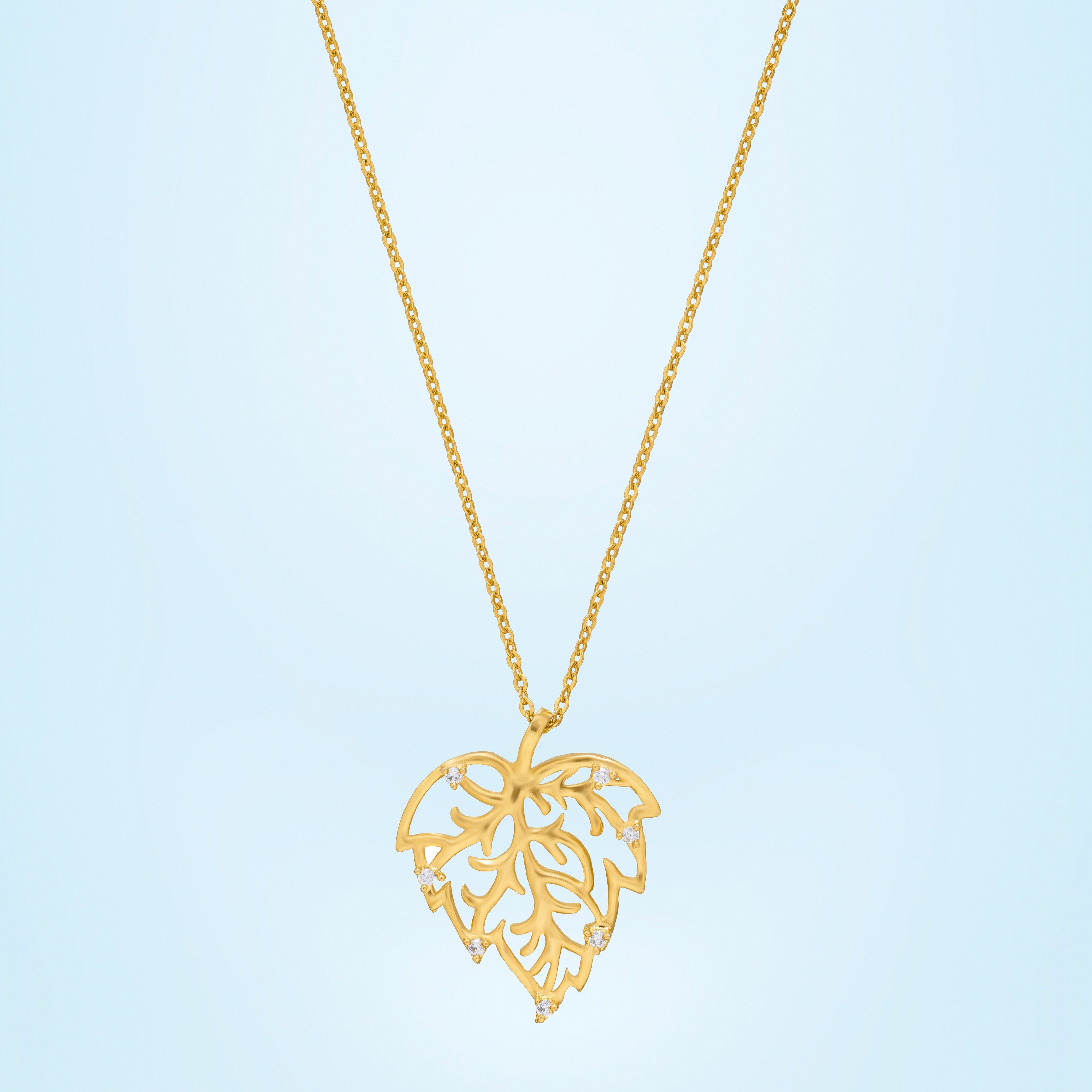 Autumn Glow Leaf Pendant