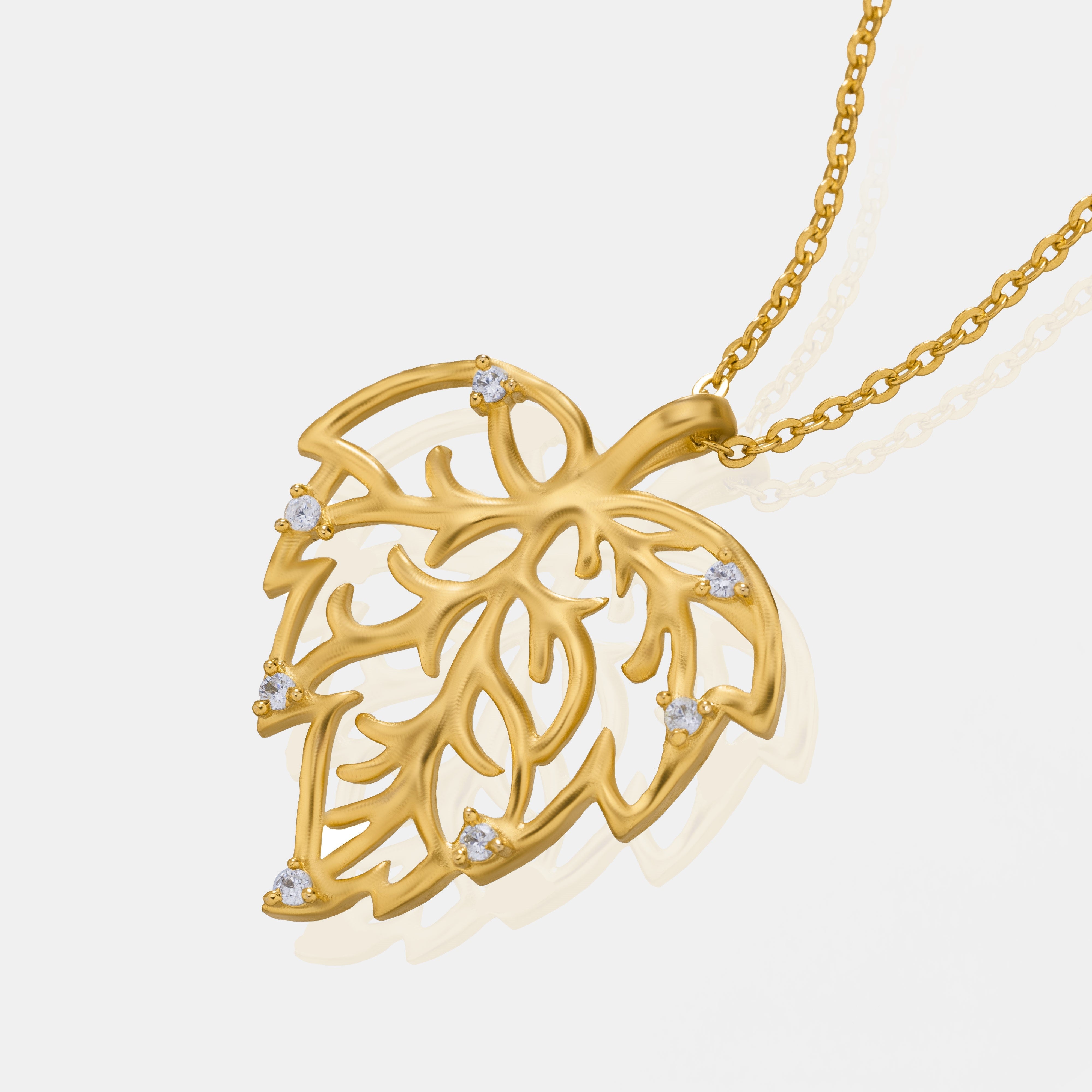 Autumn Glow Leaf Pendant