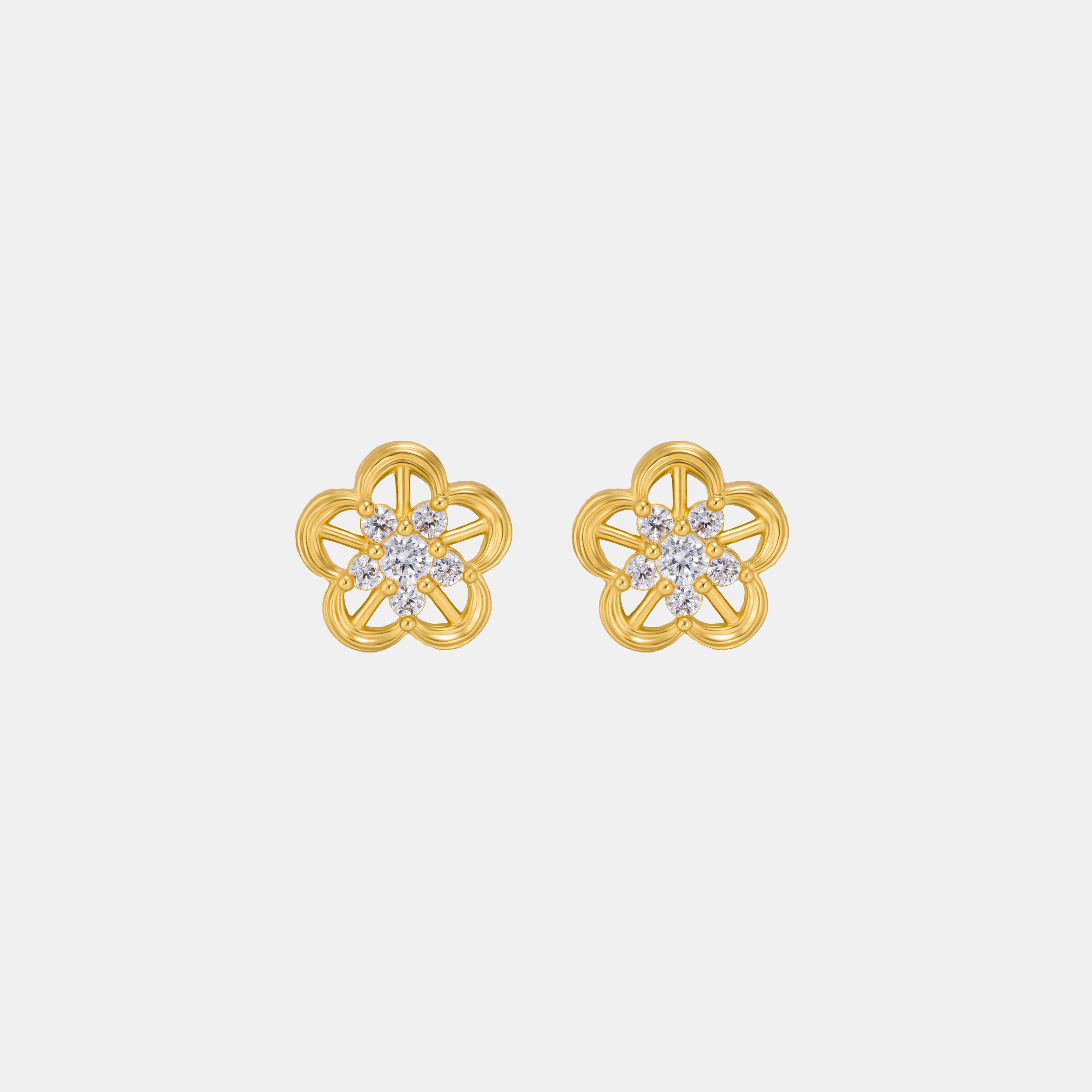 White Celestial Bloom Earring