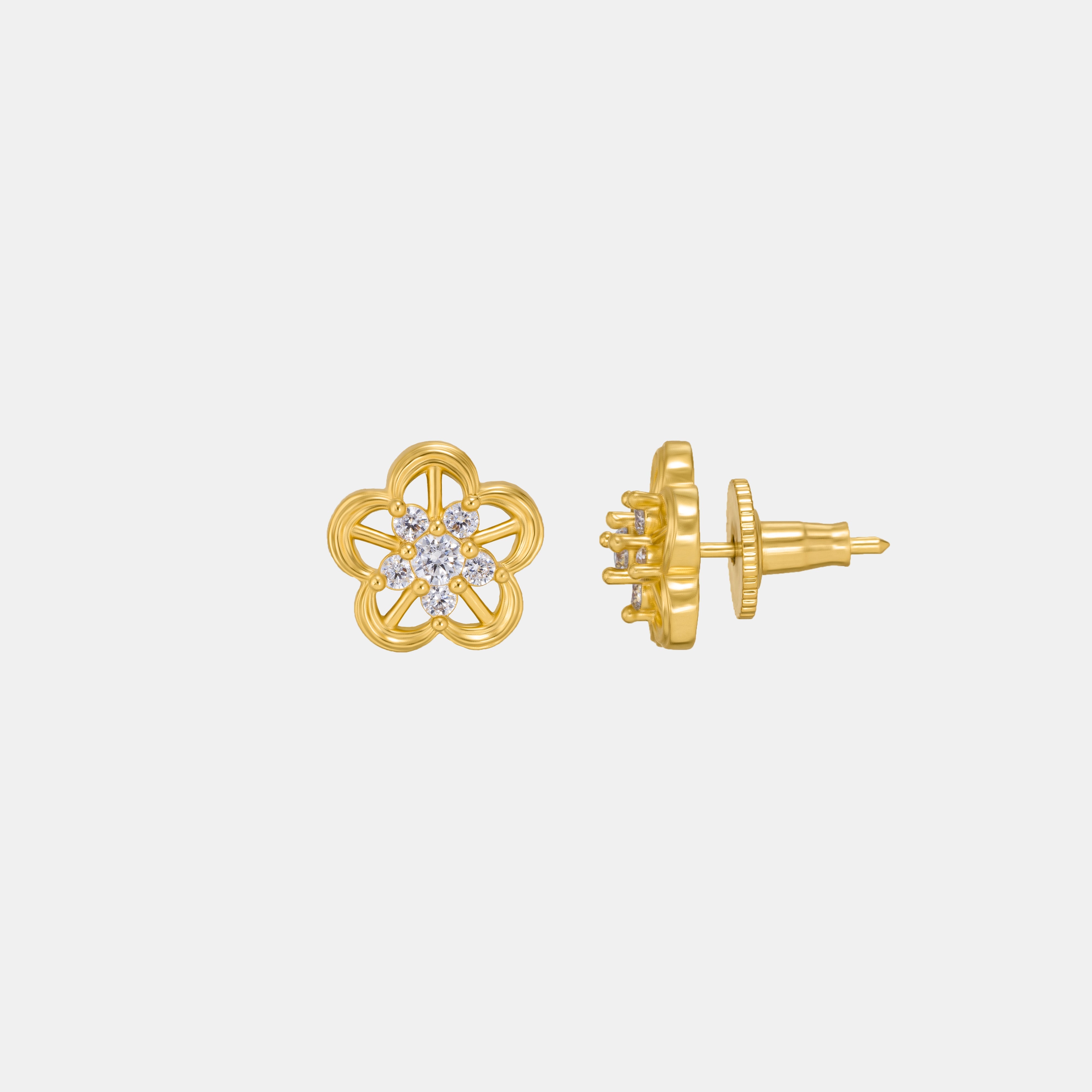 White Celestial Bloom Earring