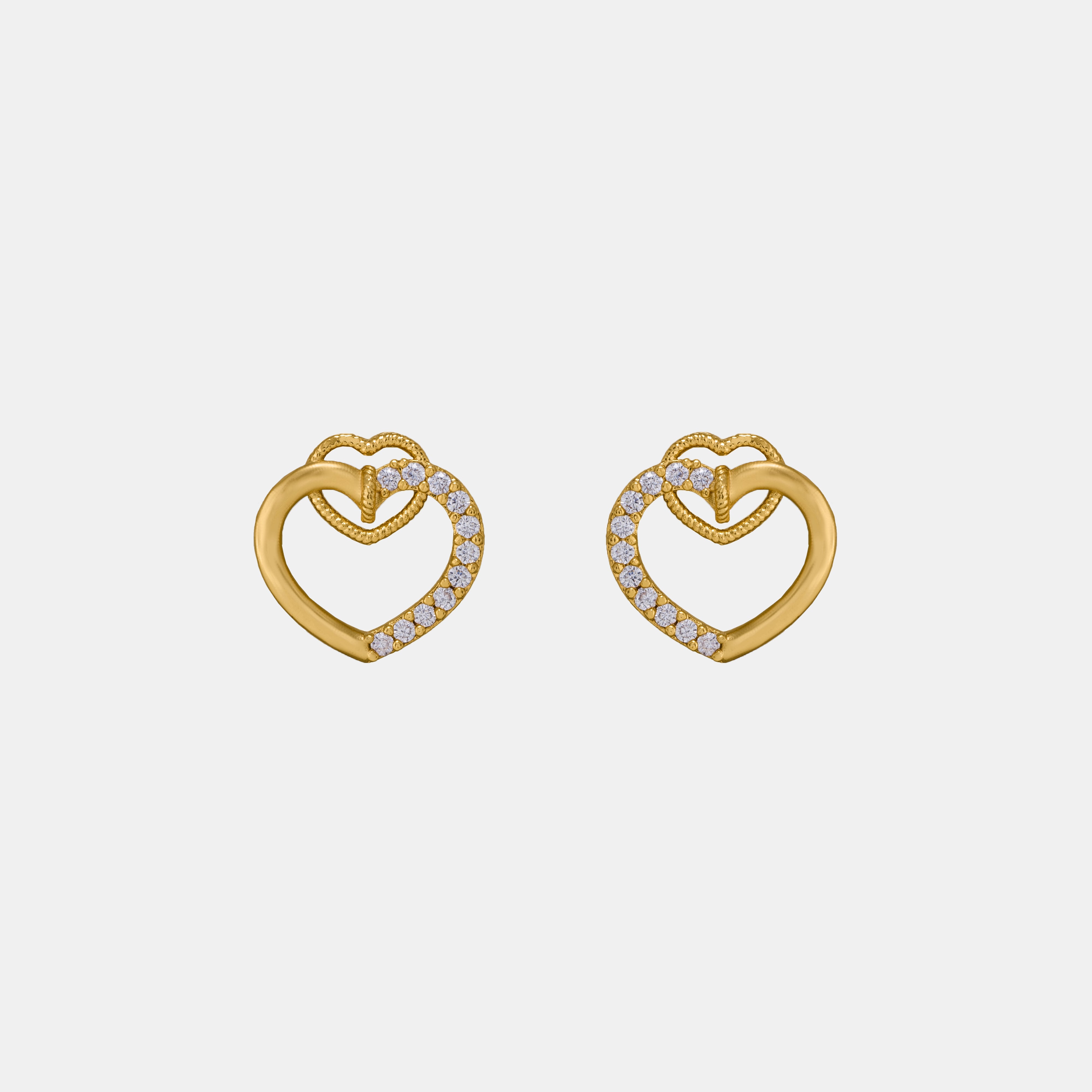 Golden Heartbeat Studs