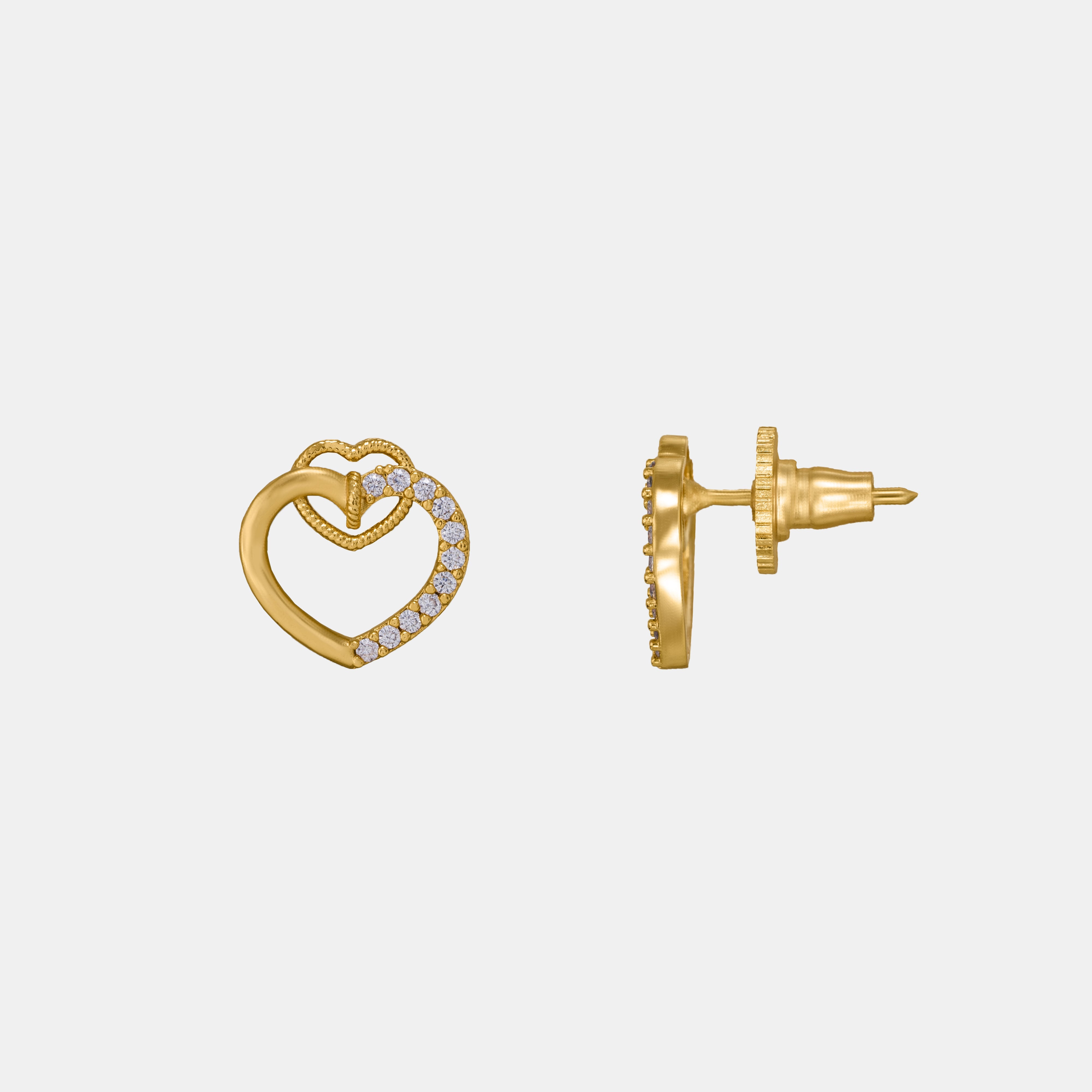 Golden Heartbeat Studs