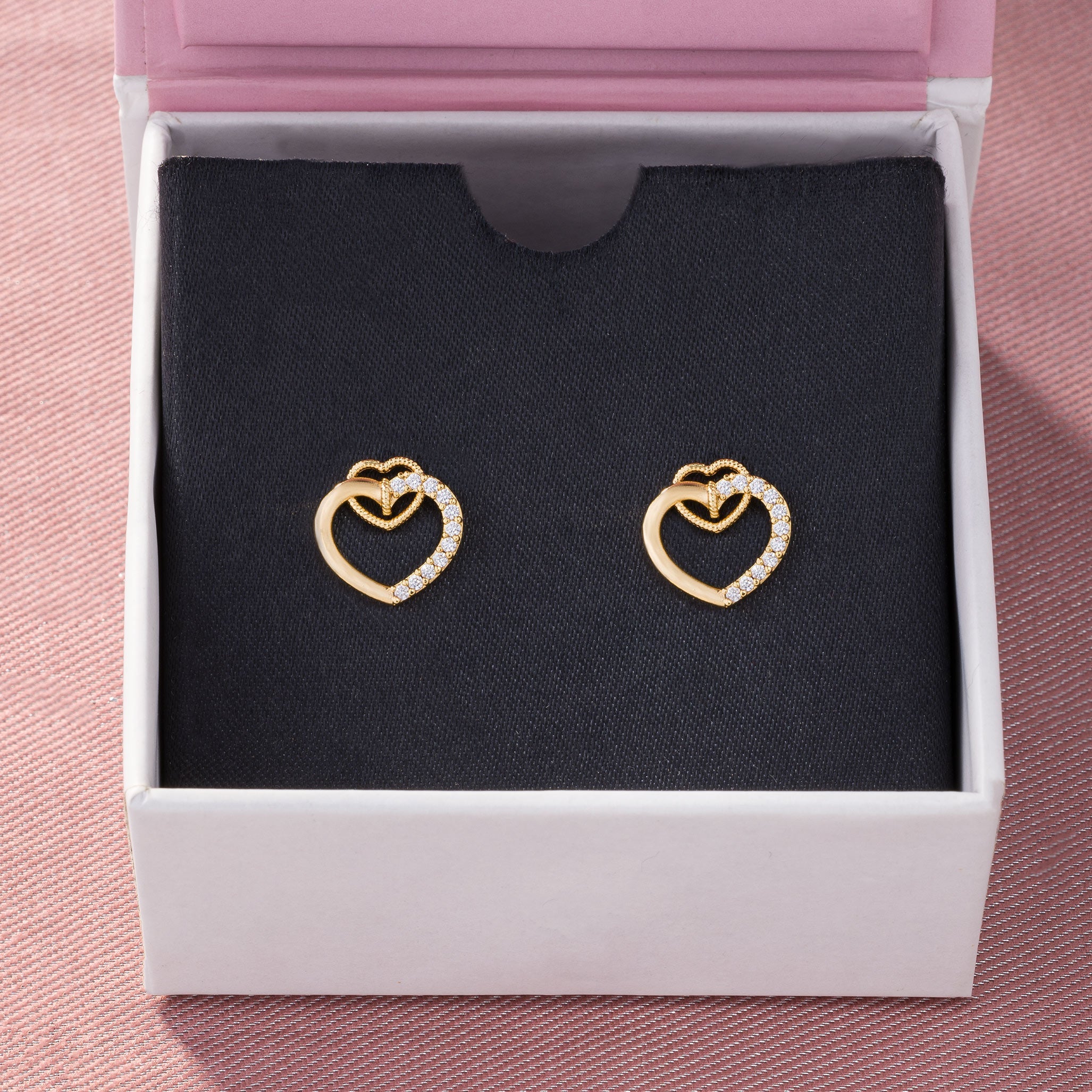 Golden Heartbeat Studs