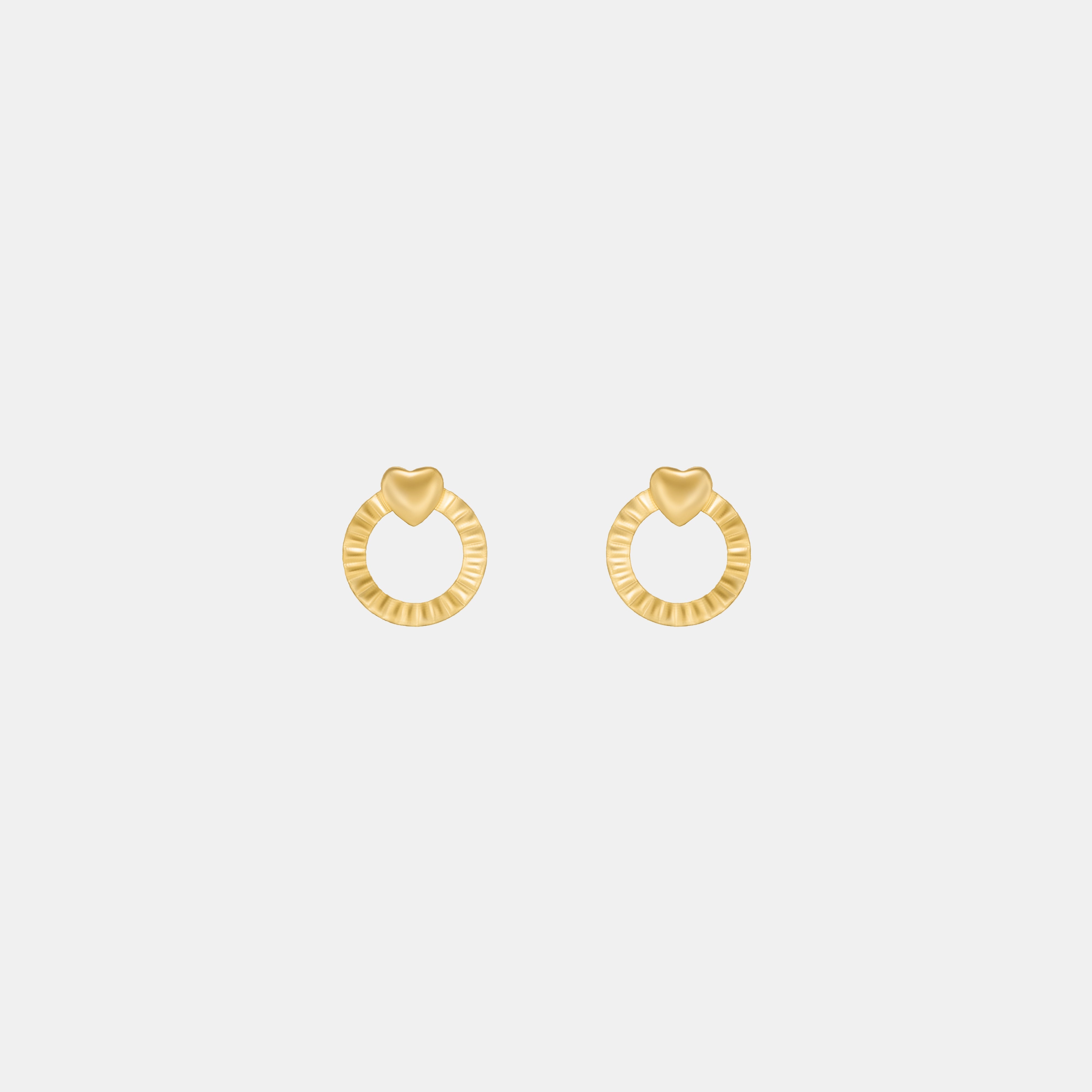 Heart Hoop Studs