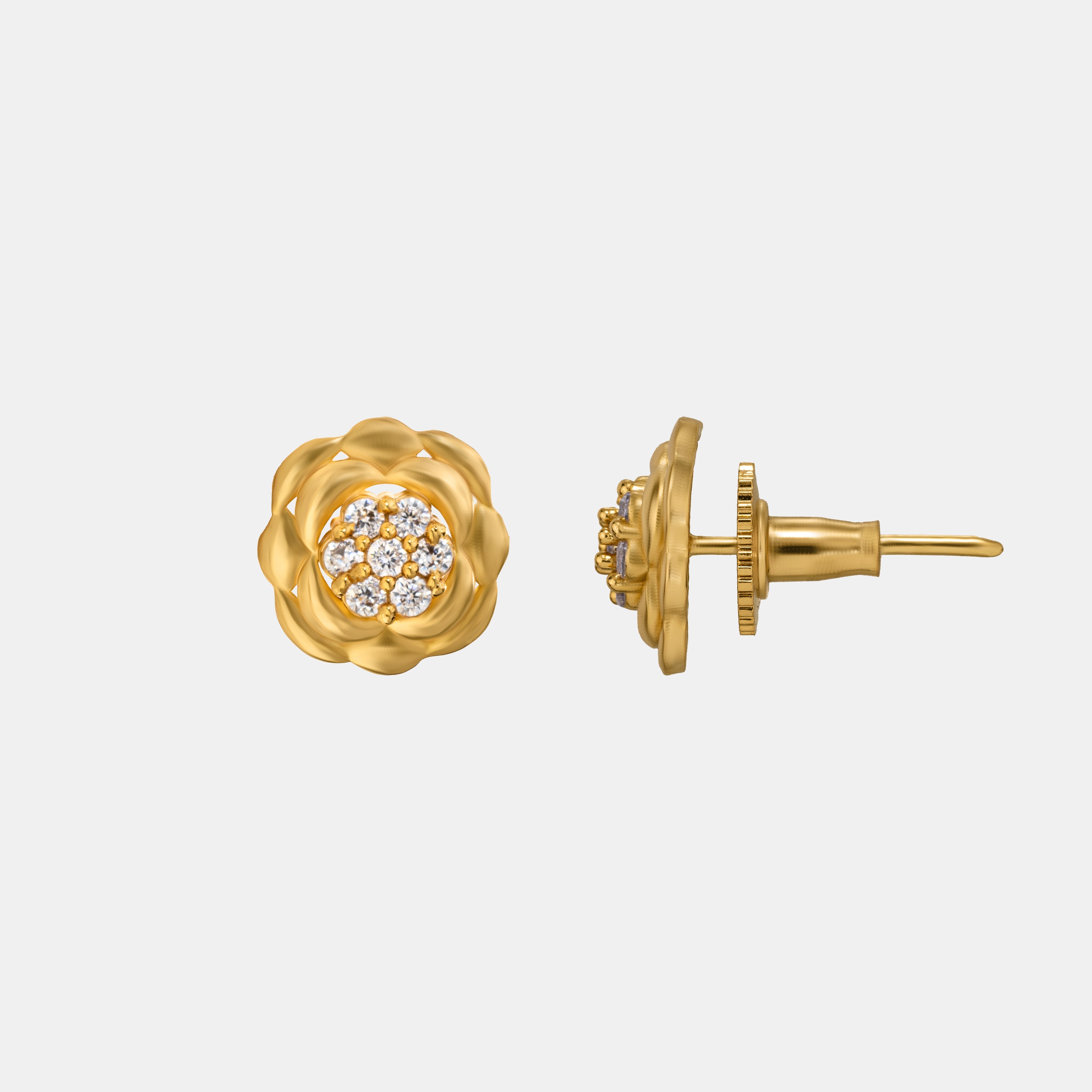 White Blooming Grace Studs