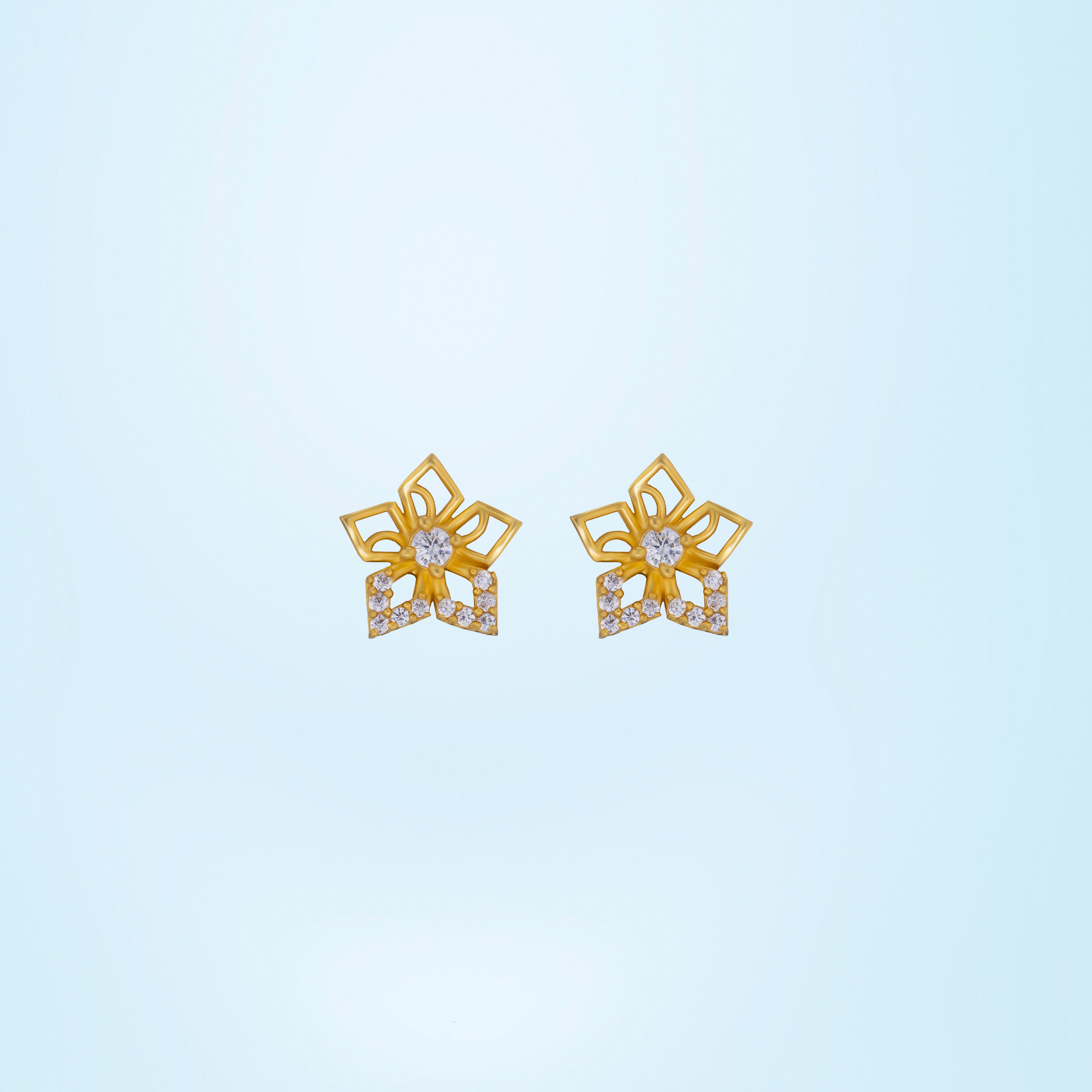 White Emerald Blossom Earrings