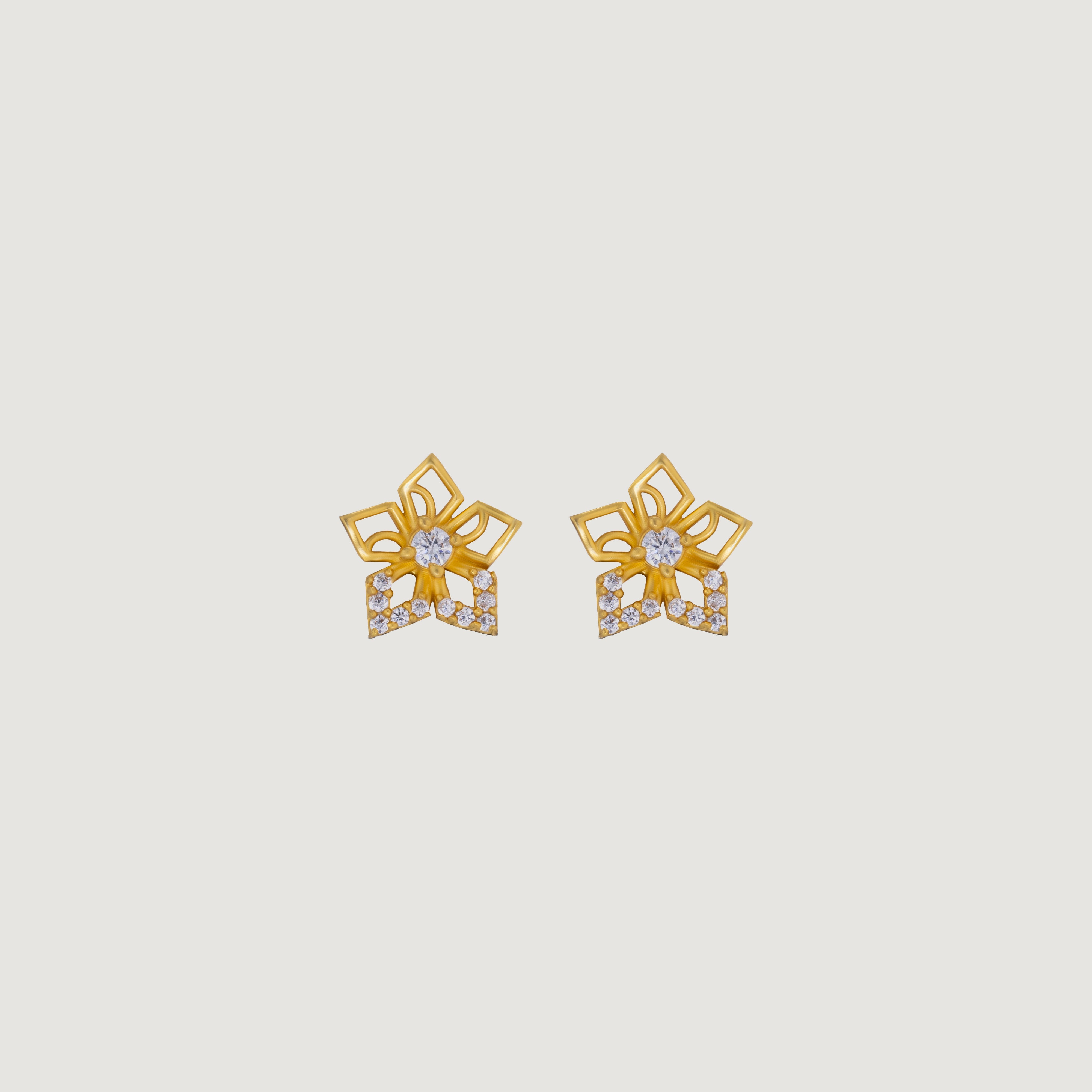 White Emerald Blossom Earrings
