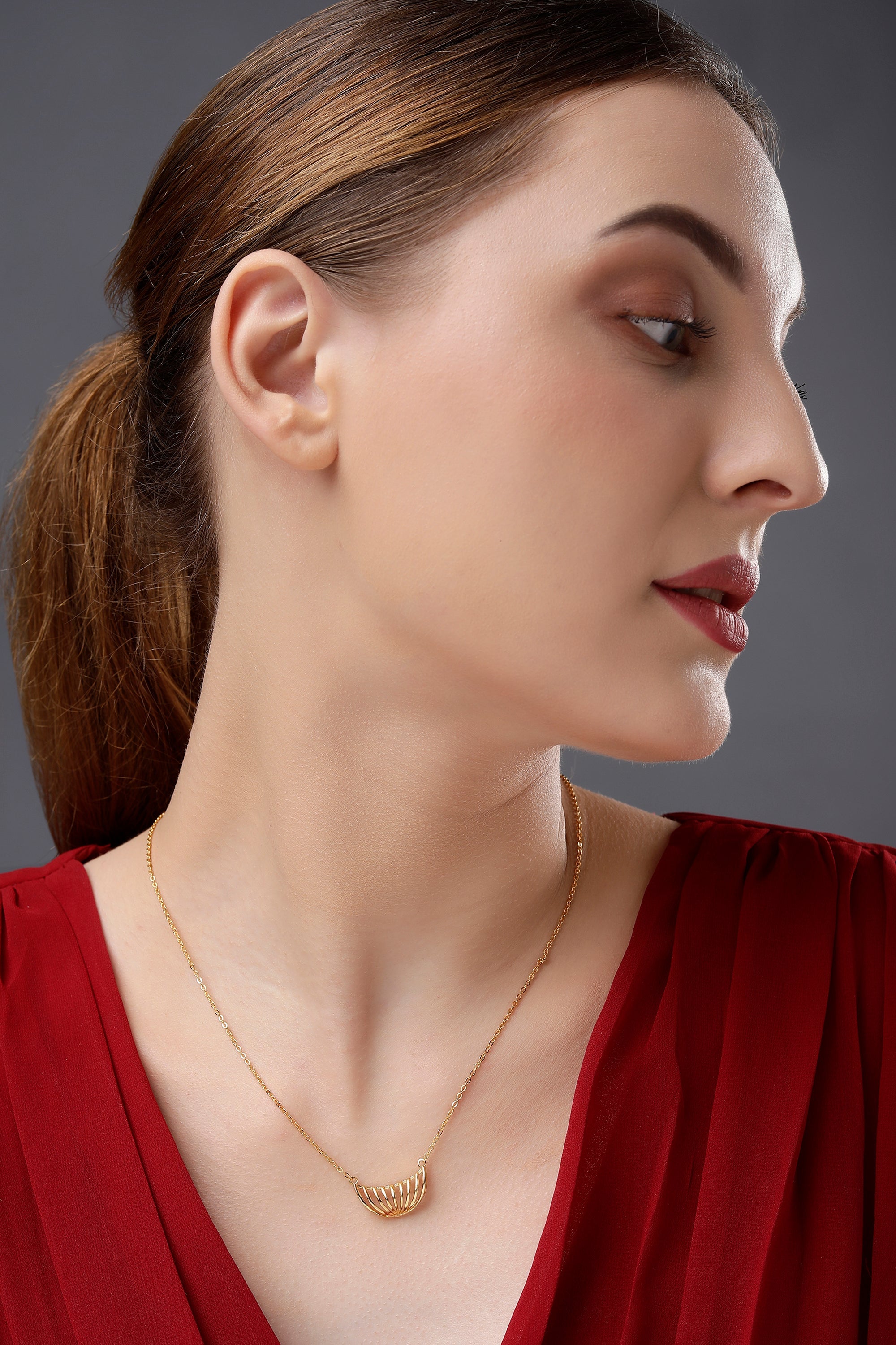 Golden Crescent Necklace