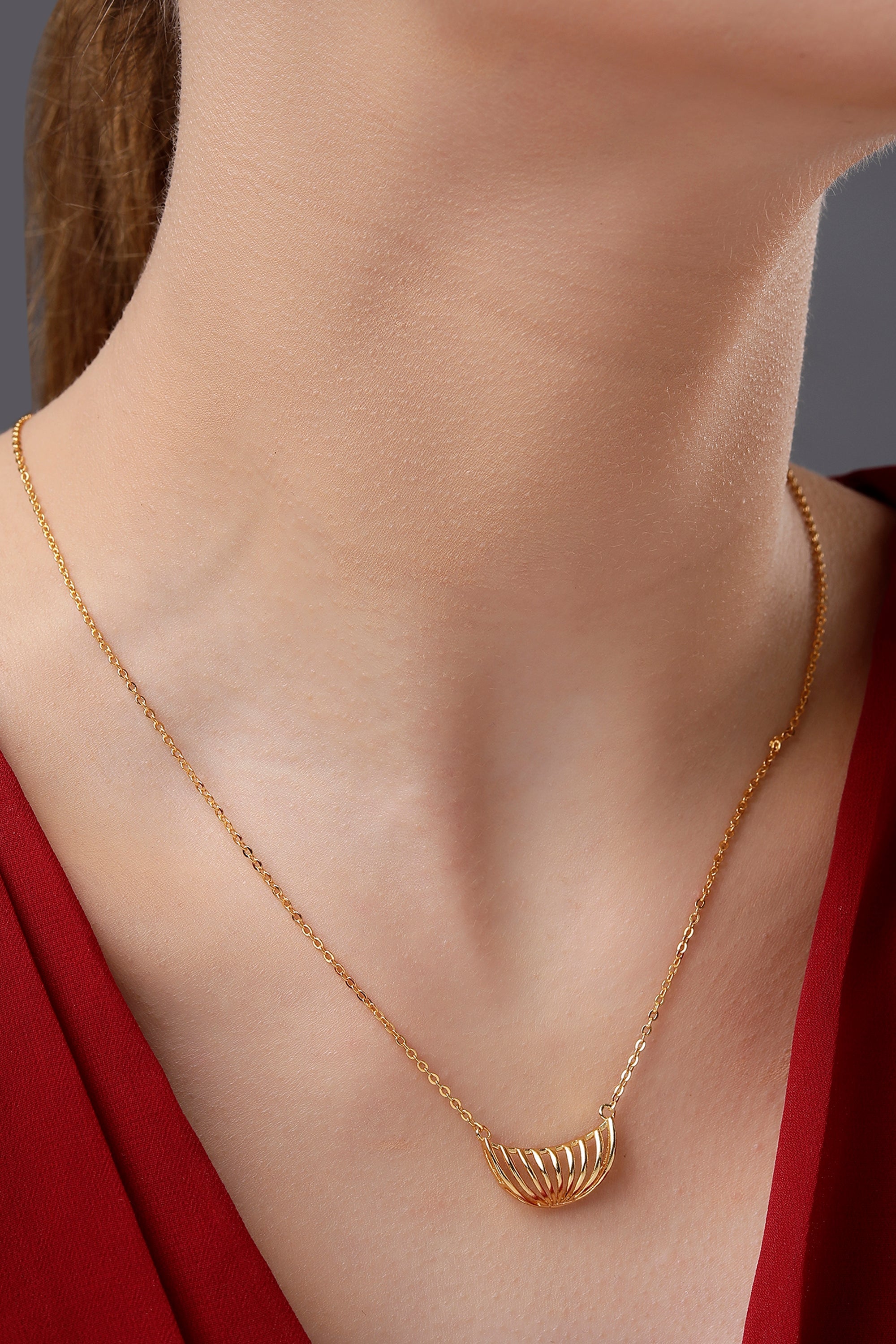 Golden Crescent Necklace