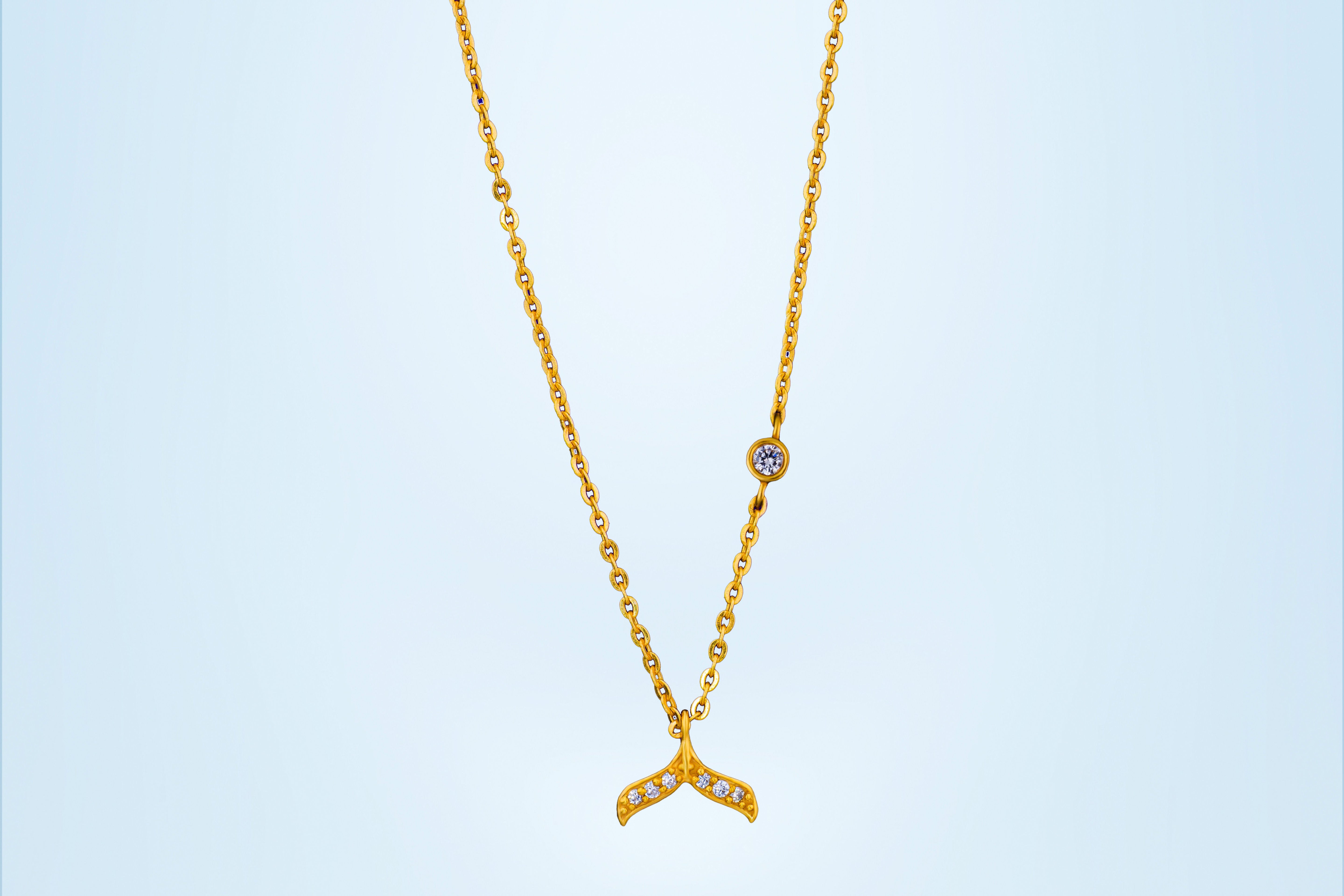 Whale Tail Elegance Pendant