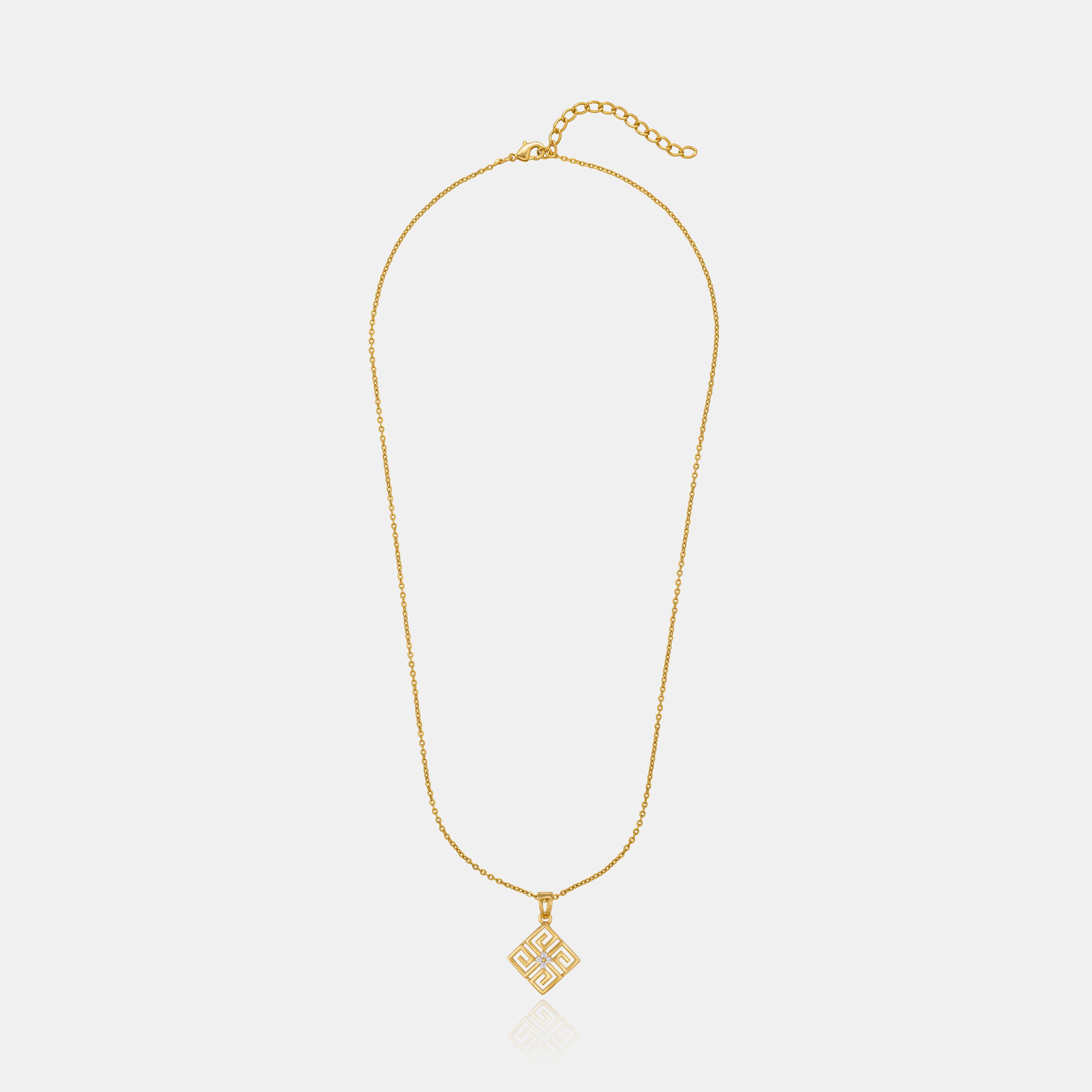 White Eternal Maze Pendant