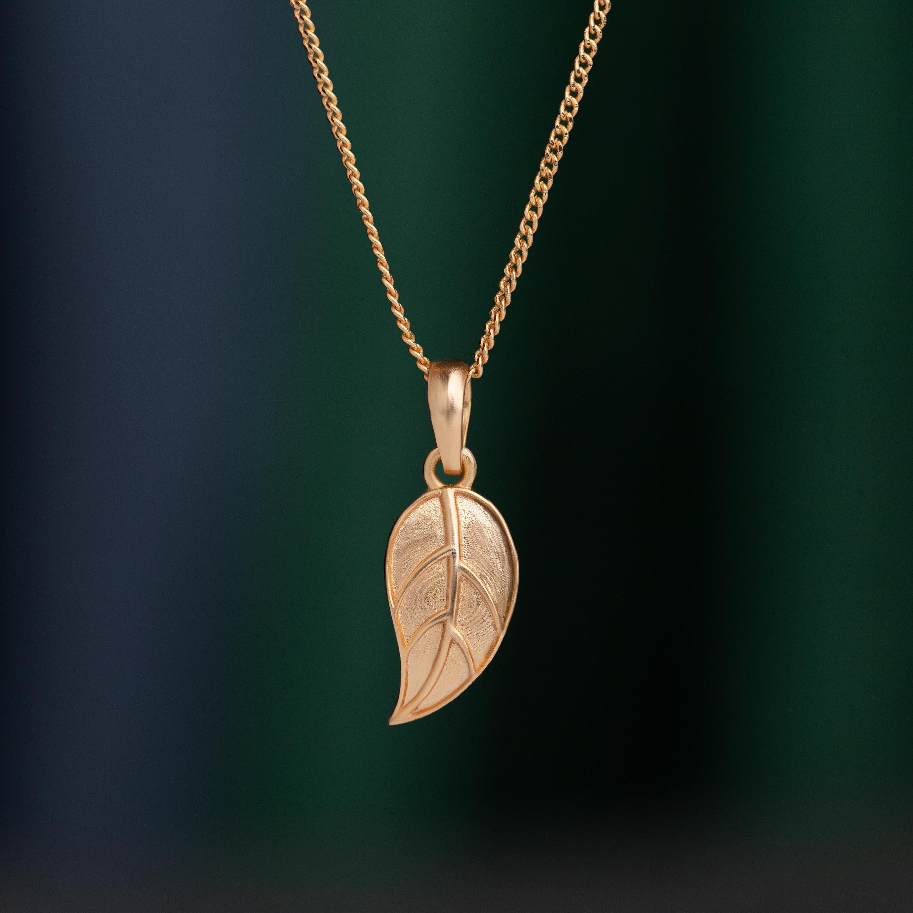 Golden Leaf Whisper Pendant
