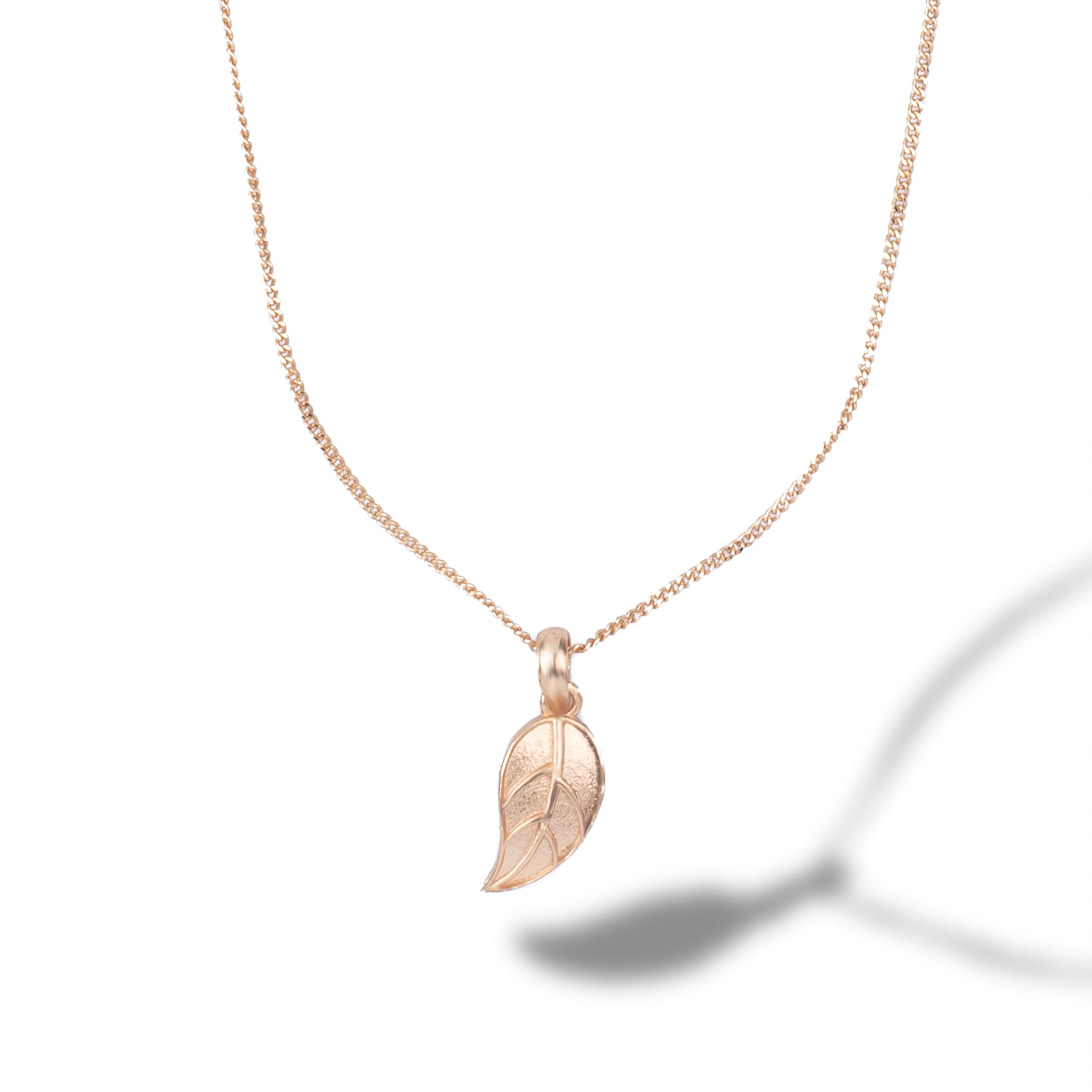 Golden Leaf Whisper Pendant