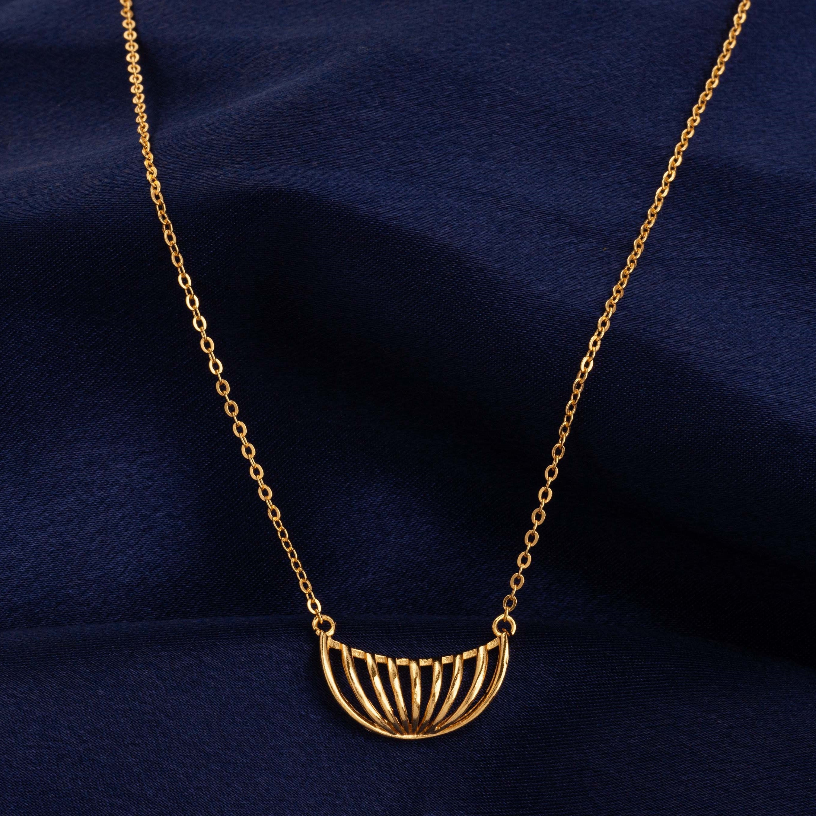 Golden Crescent Necklace