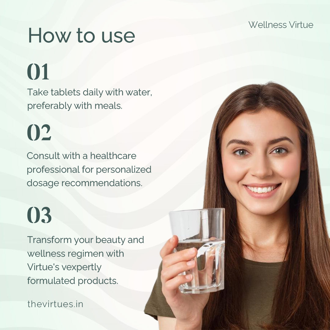 Virtue's Glutathione Tablets with ALA & Collagen Peptides