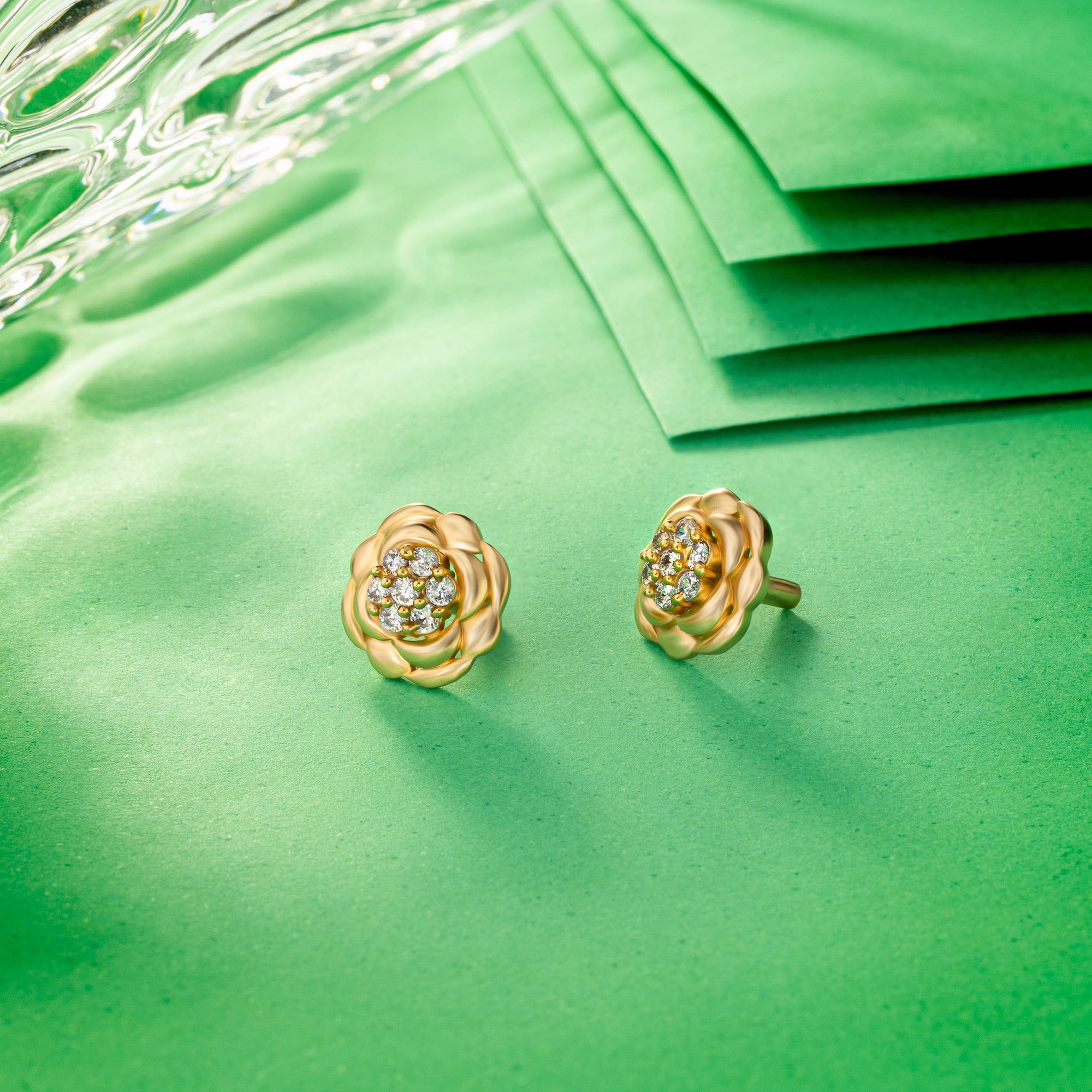 White Blooming Grace Studs