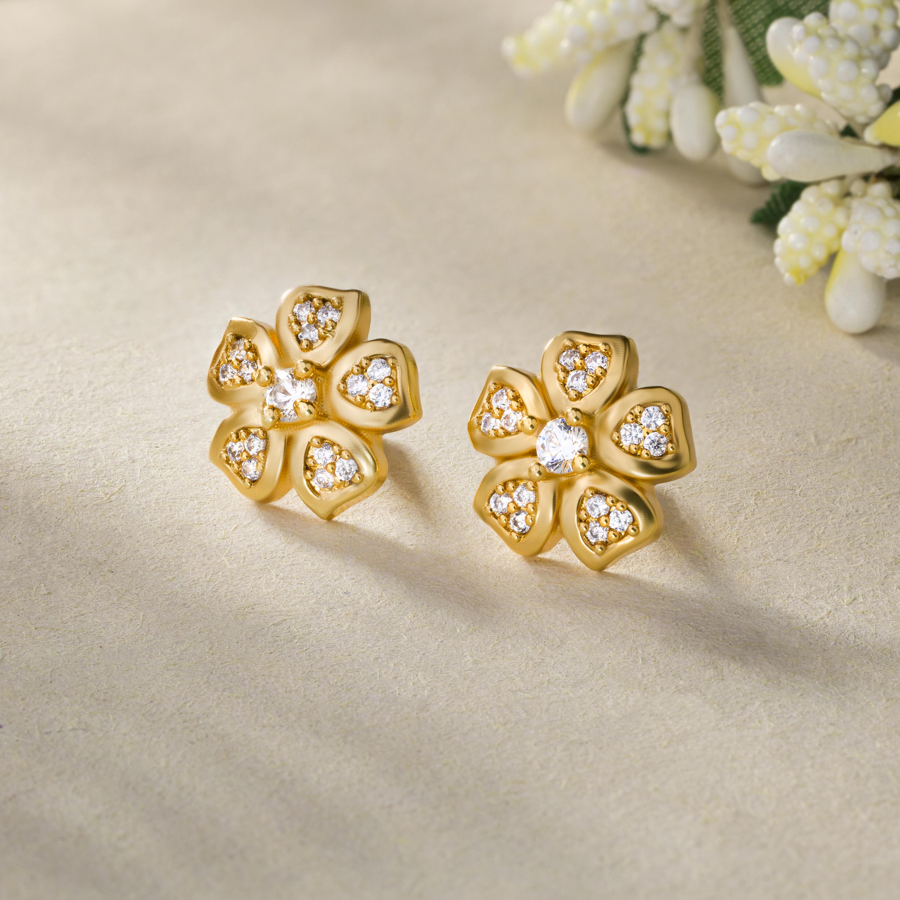 White Blossom Radiance Earrings