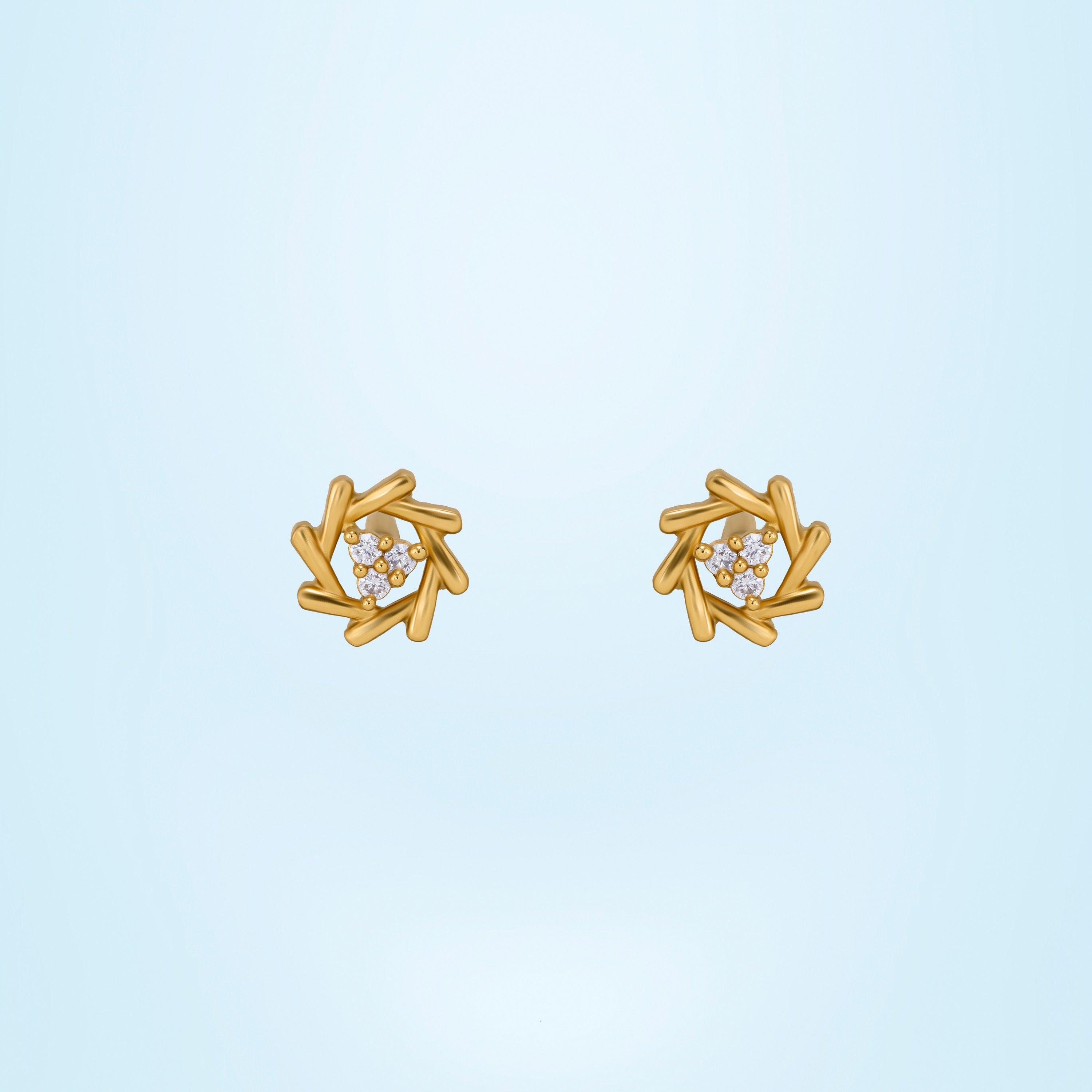 White Radiance Cluster Studs