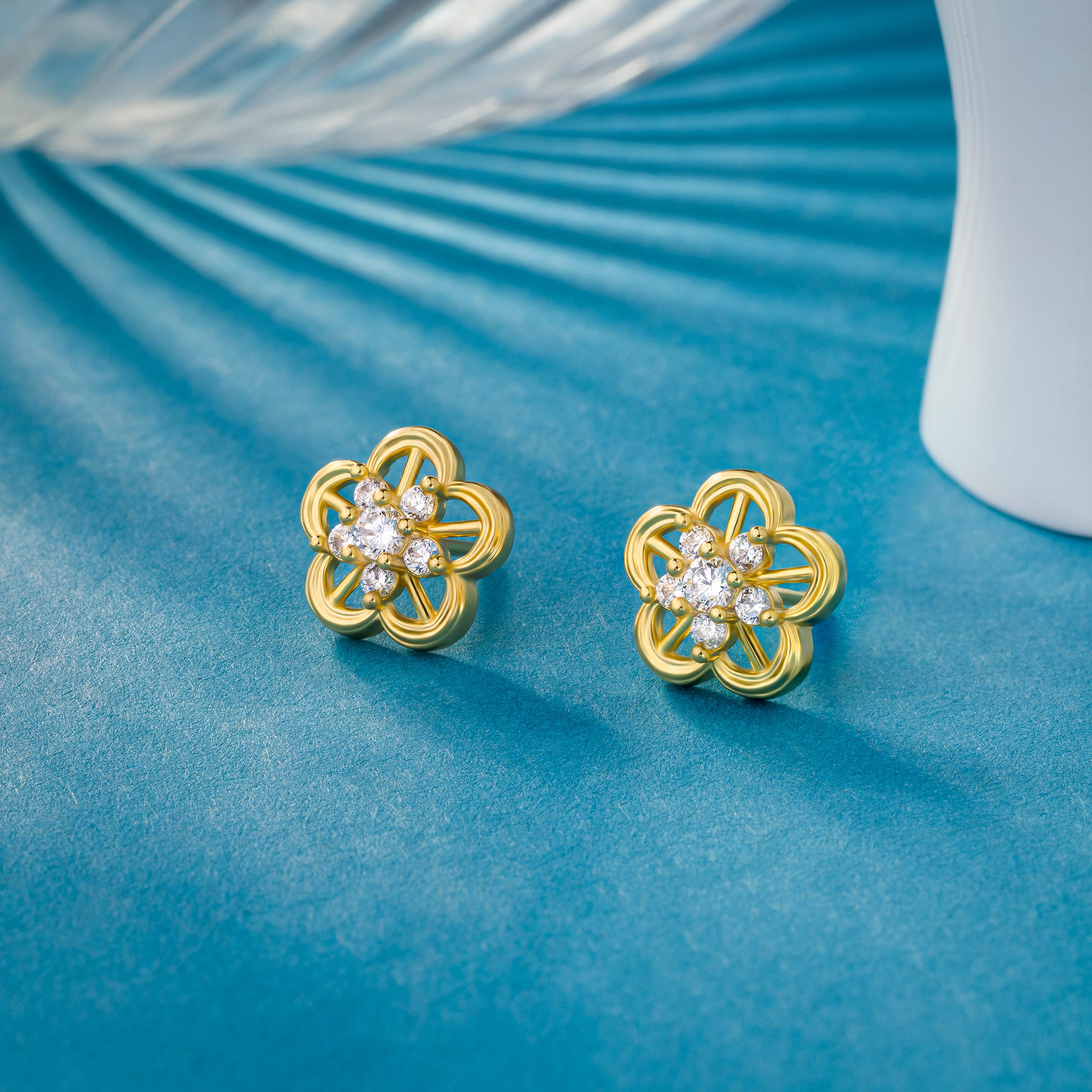 White Celestial Bloom Earring