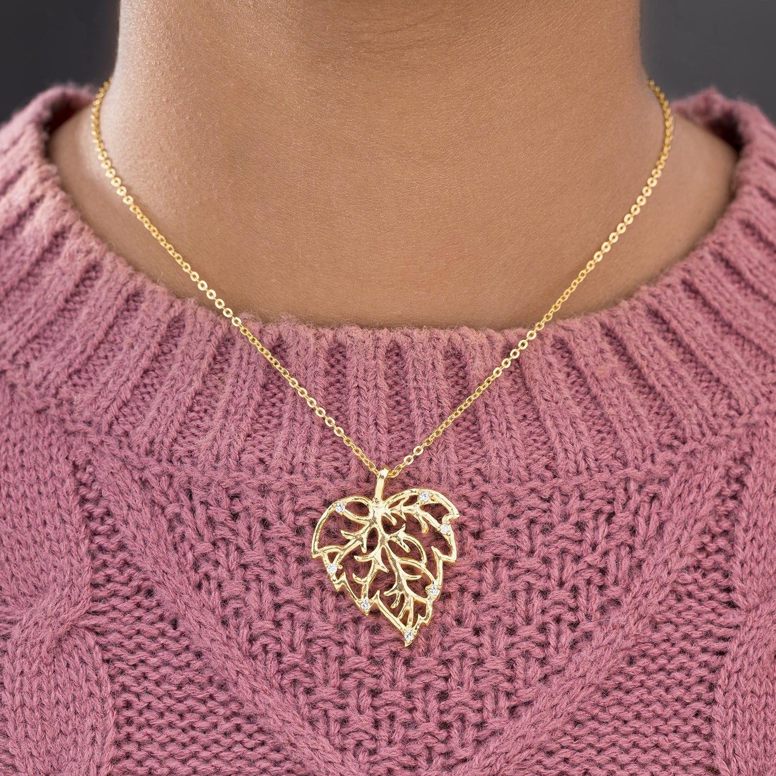 Autumn Glow Leaf Pendant