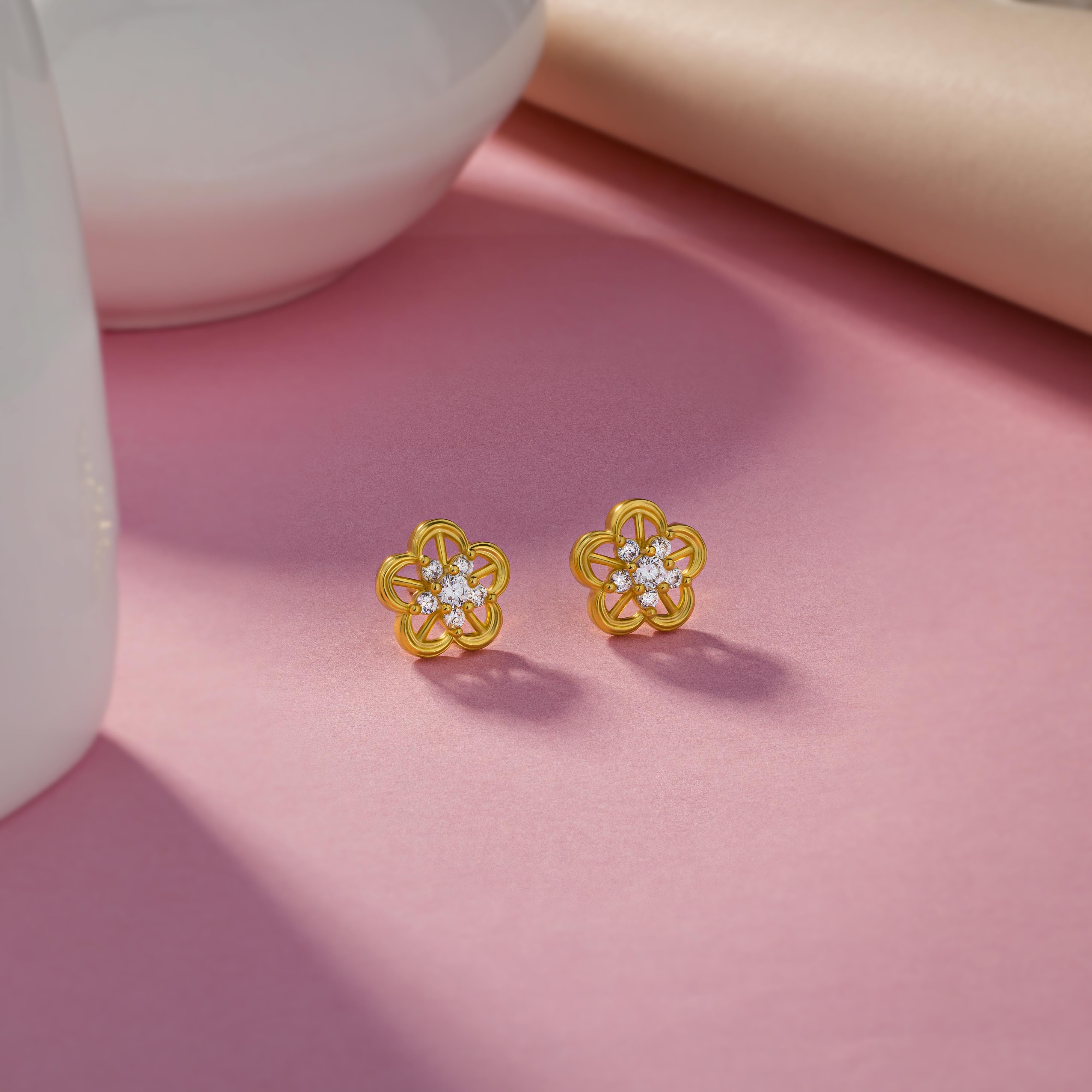 White Celestial Bloom Earring