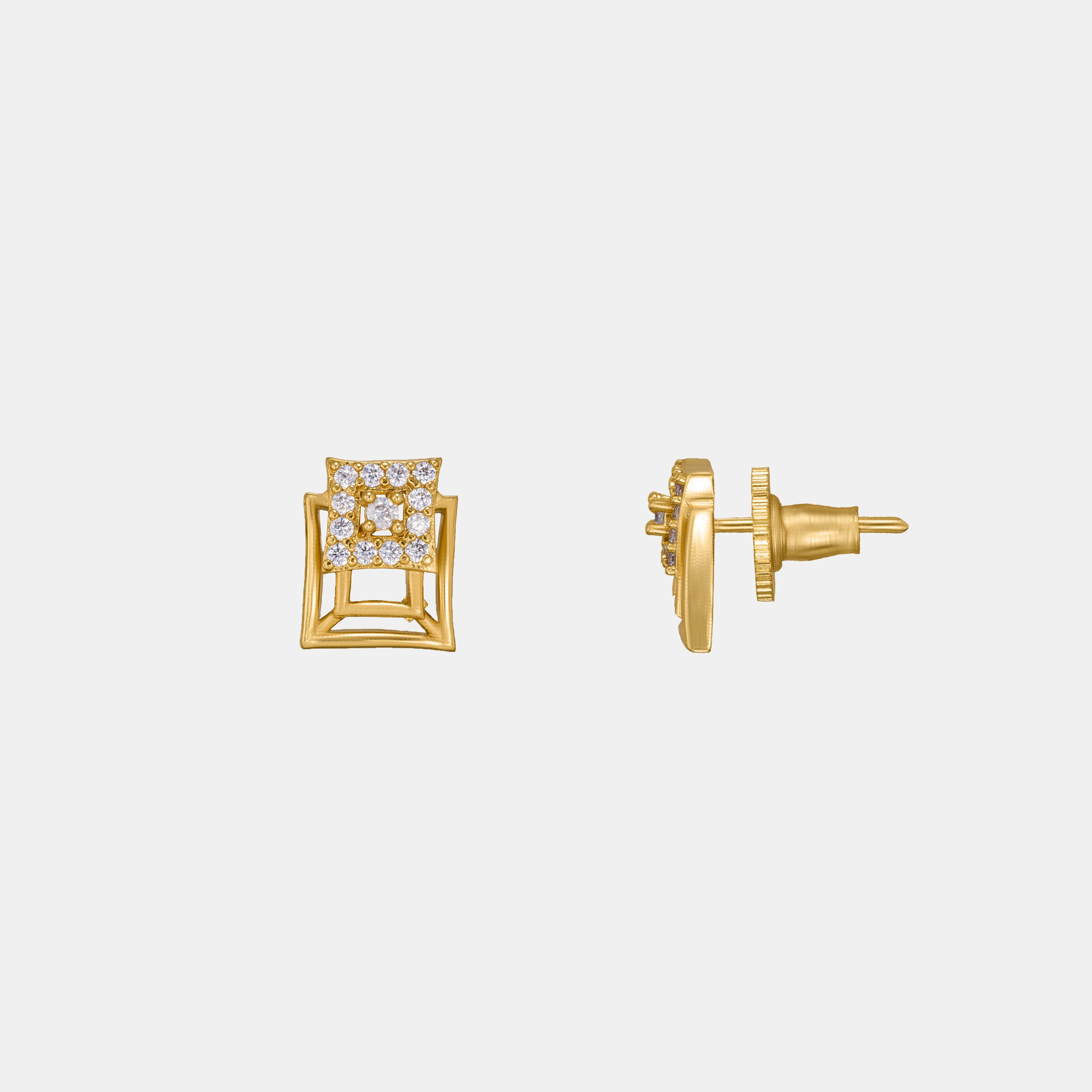 Golden Geometric Earrings