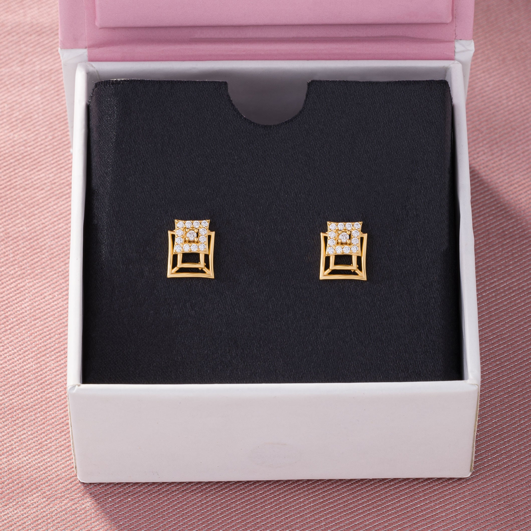 Golden Geometric Earrings