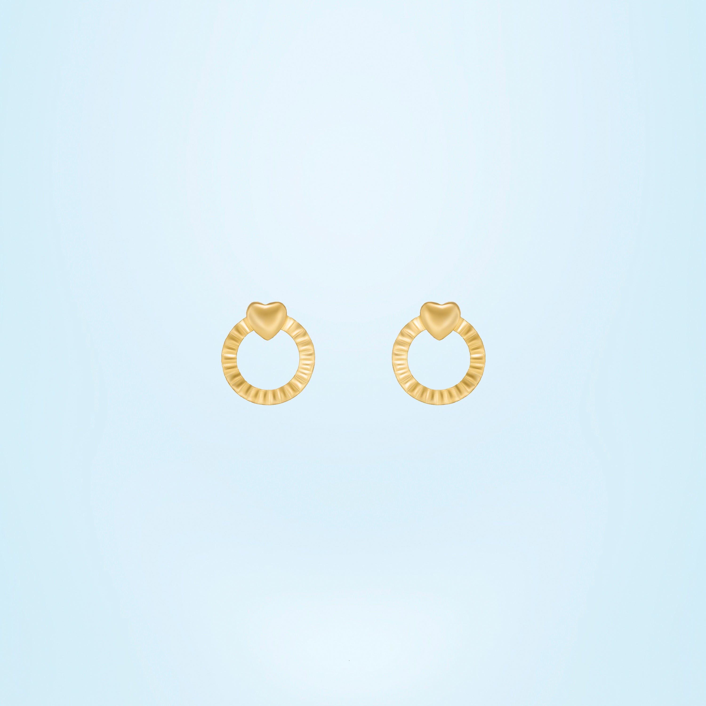 Heart Hoop Studs