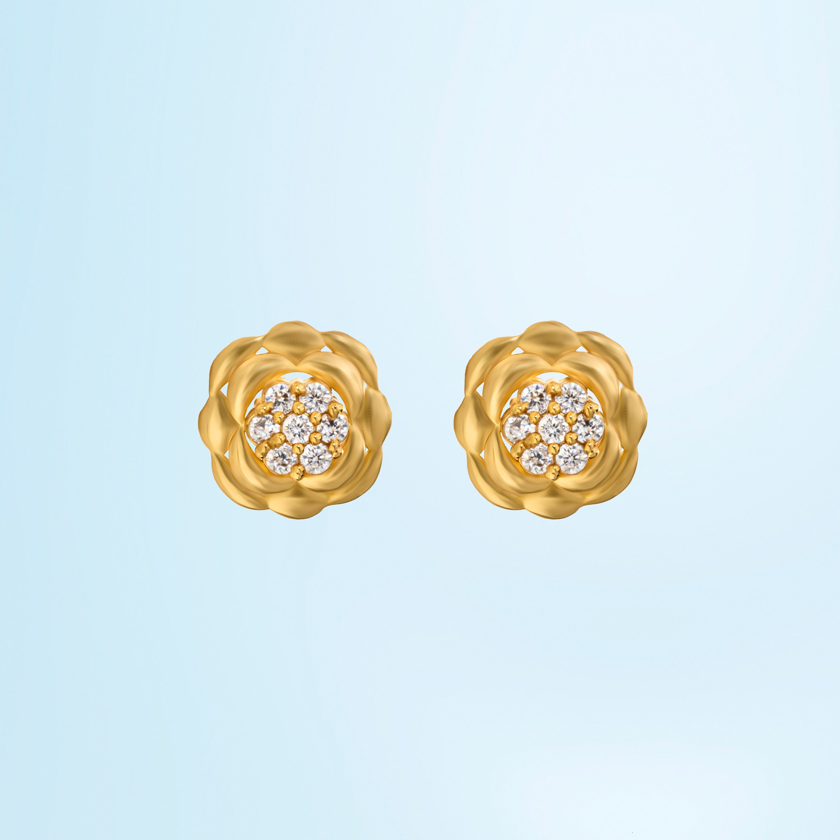 White Blooming Grace Studs