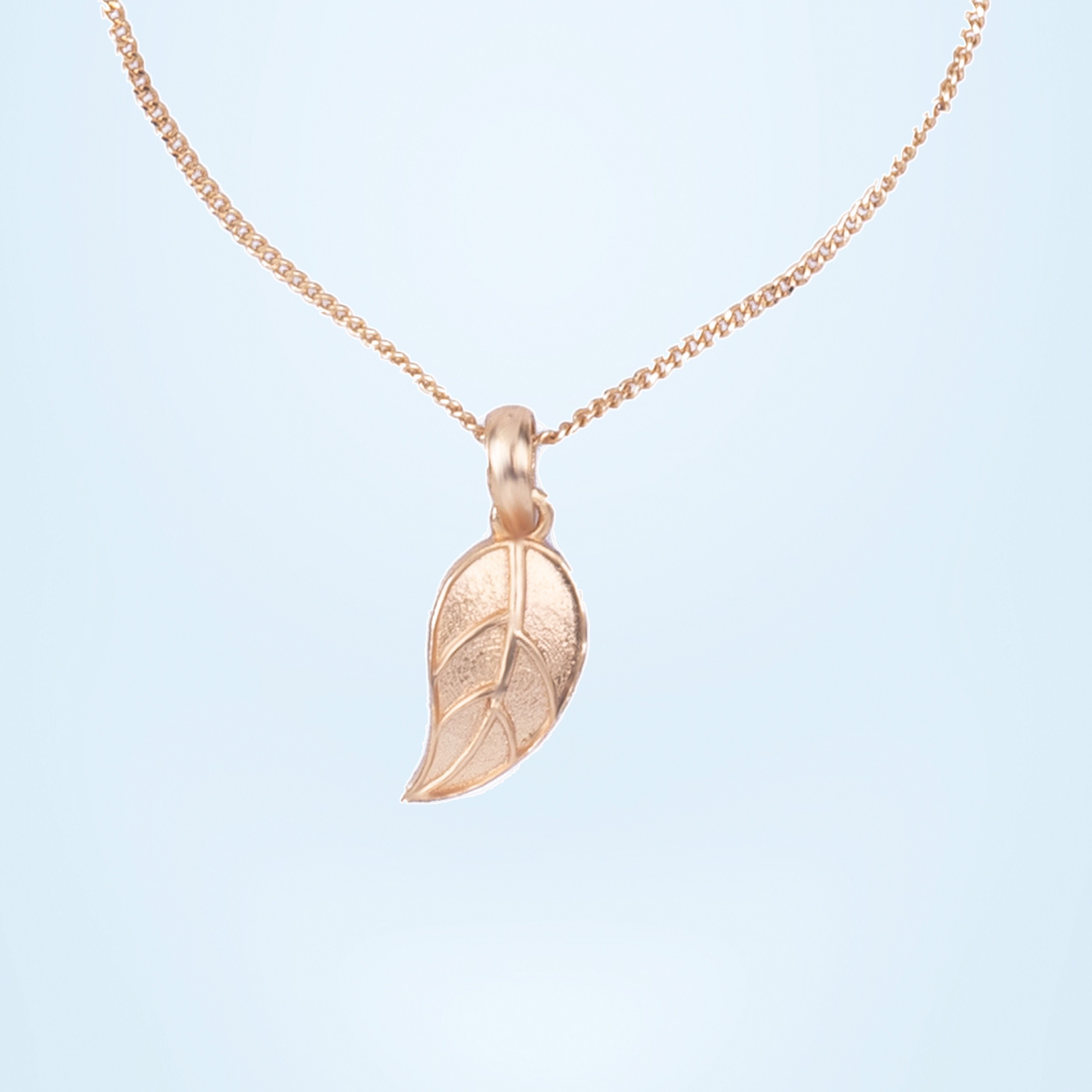 Golden Leaf Whisper Pendant