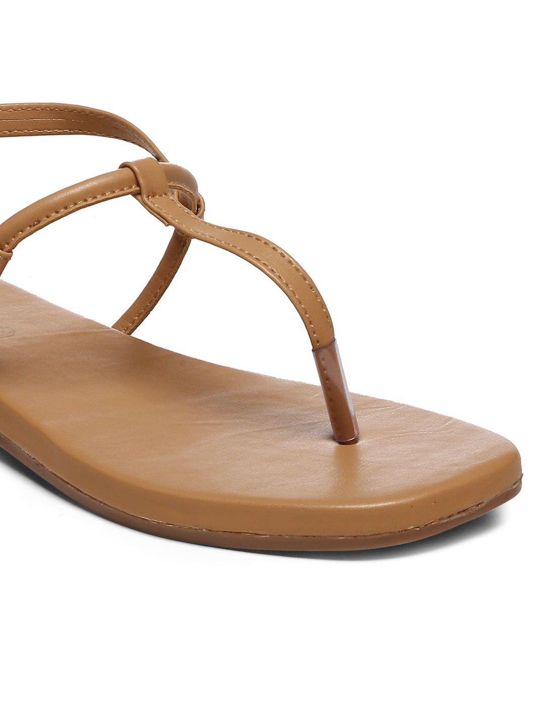 GNIST Beige Office Flat Sandal