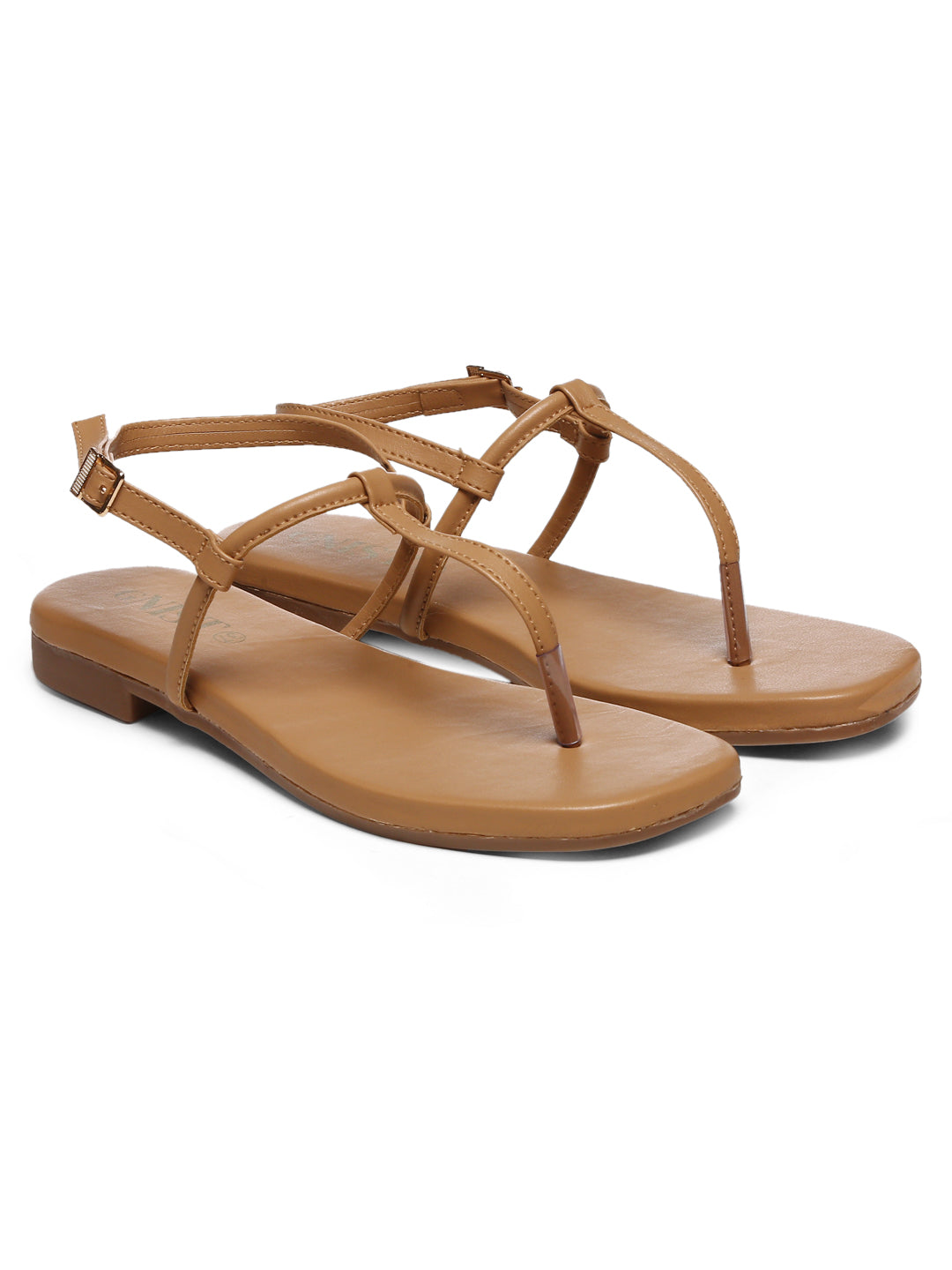 GNIST Beige Office Flat Sandal