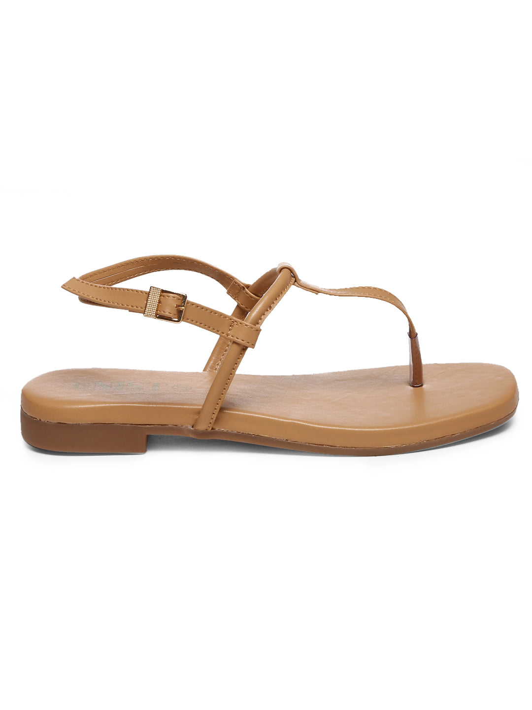 GNIST Beige Office Flat Sandal