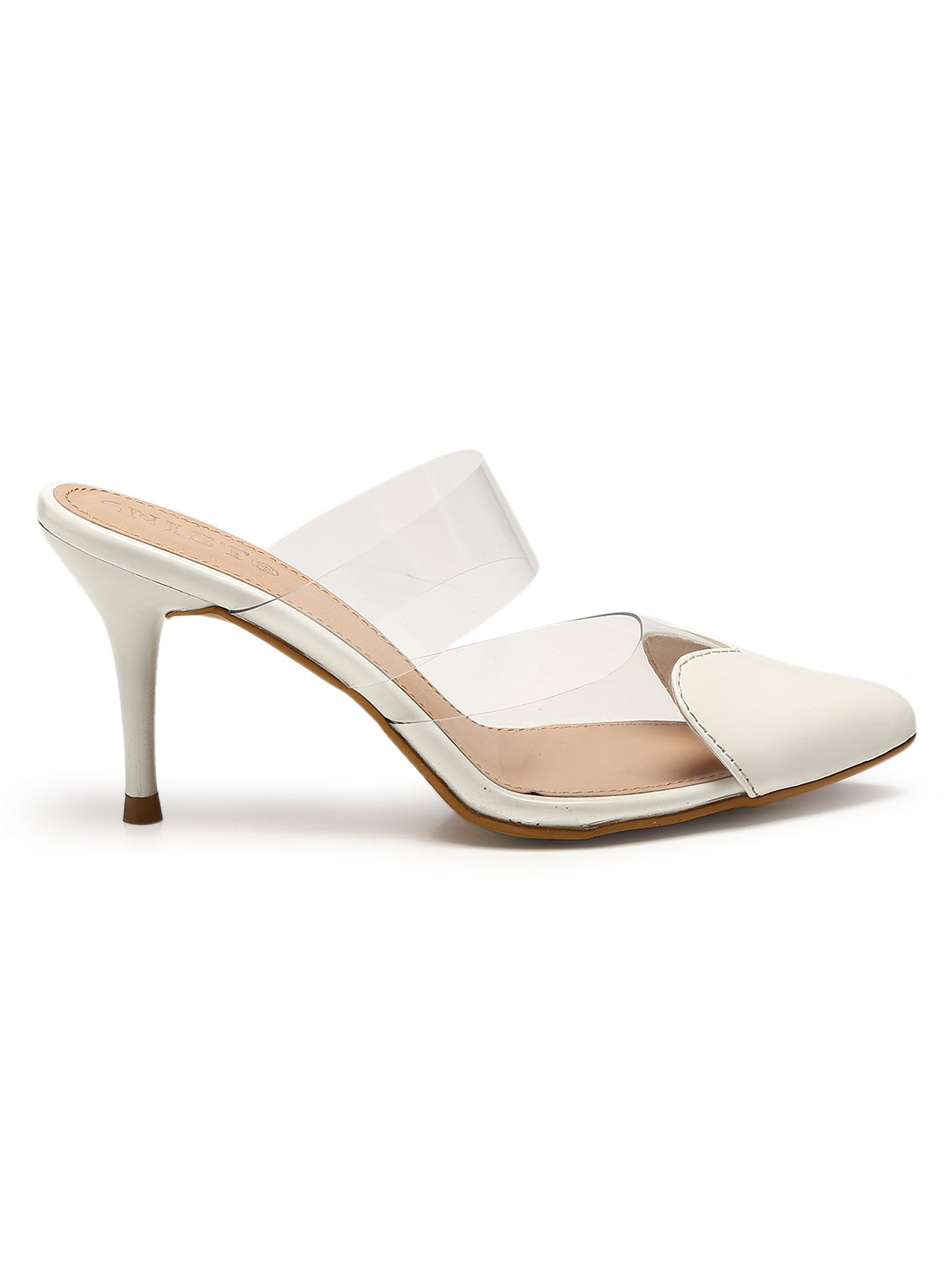 GNIST Love heart Transparent White Heels
