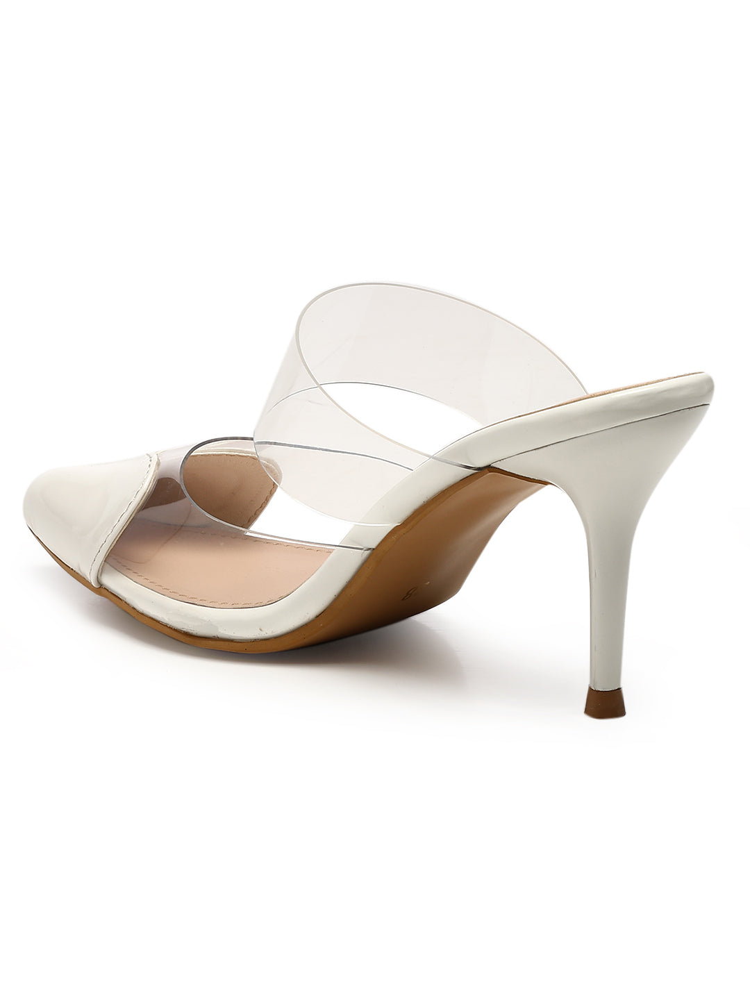 GNIST Love heart Transparent White Heels