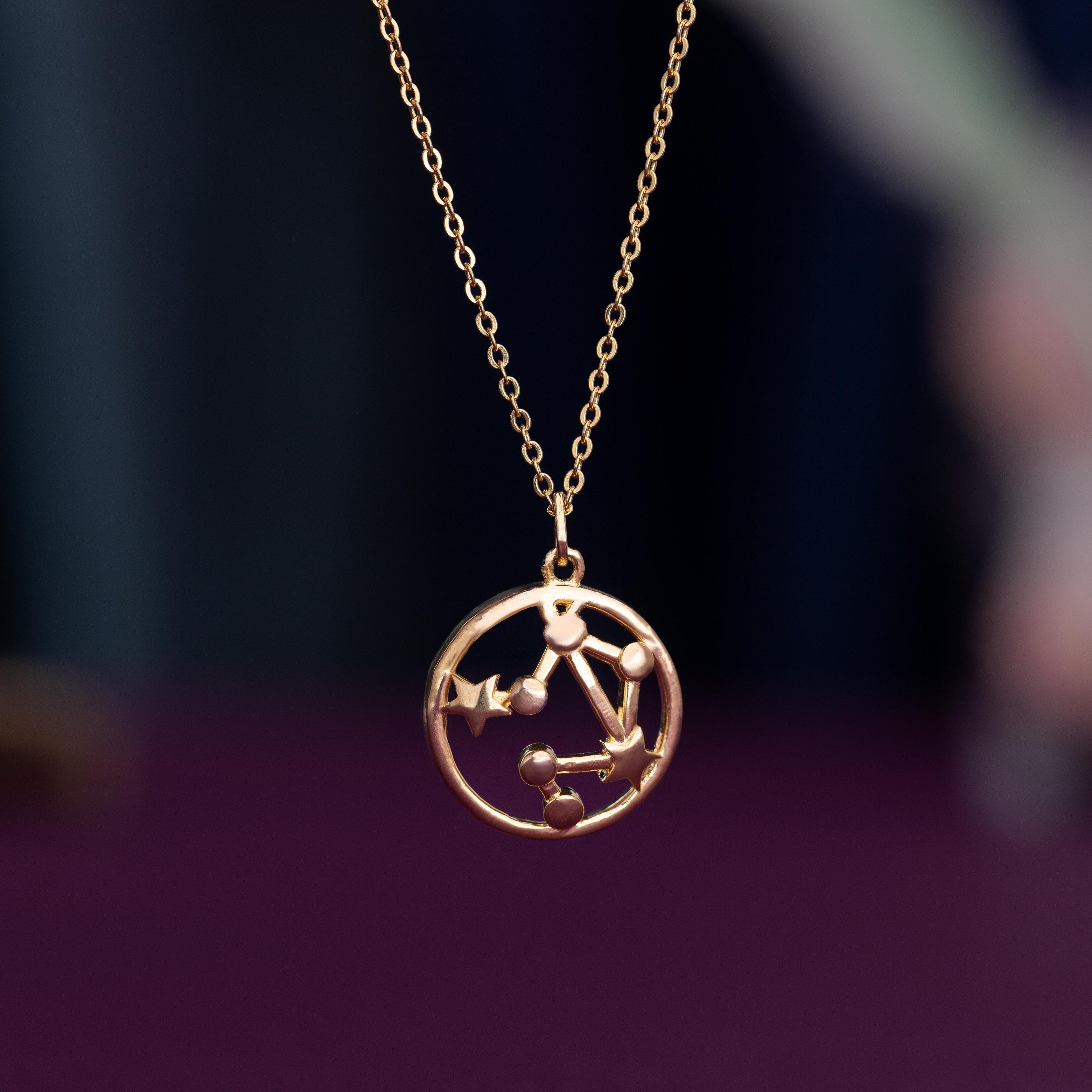 Necklace_Plain Stone_Golden_1