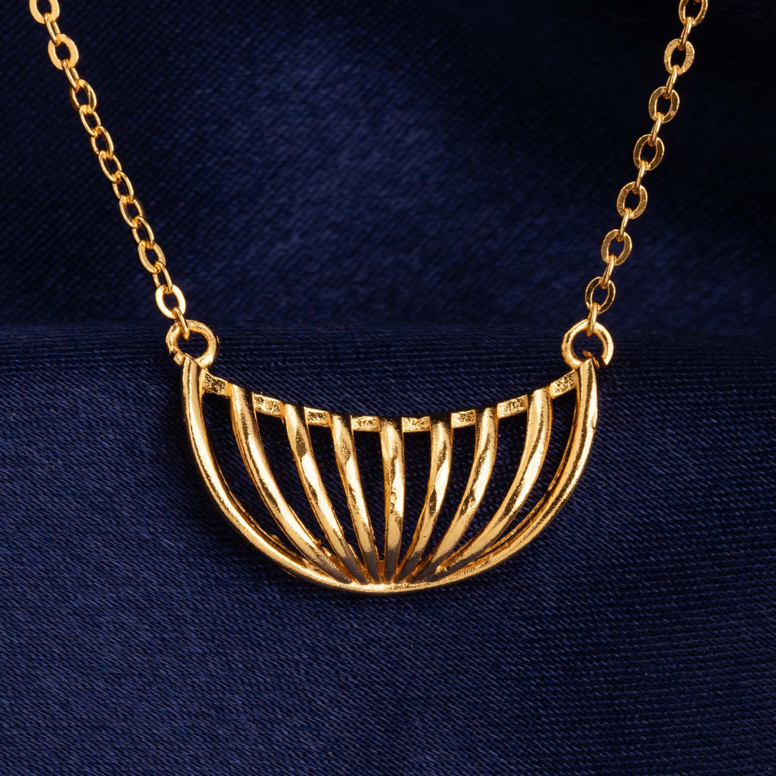 Golden Crescent Necklace
