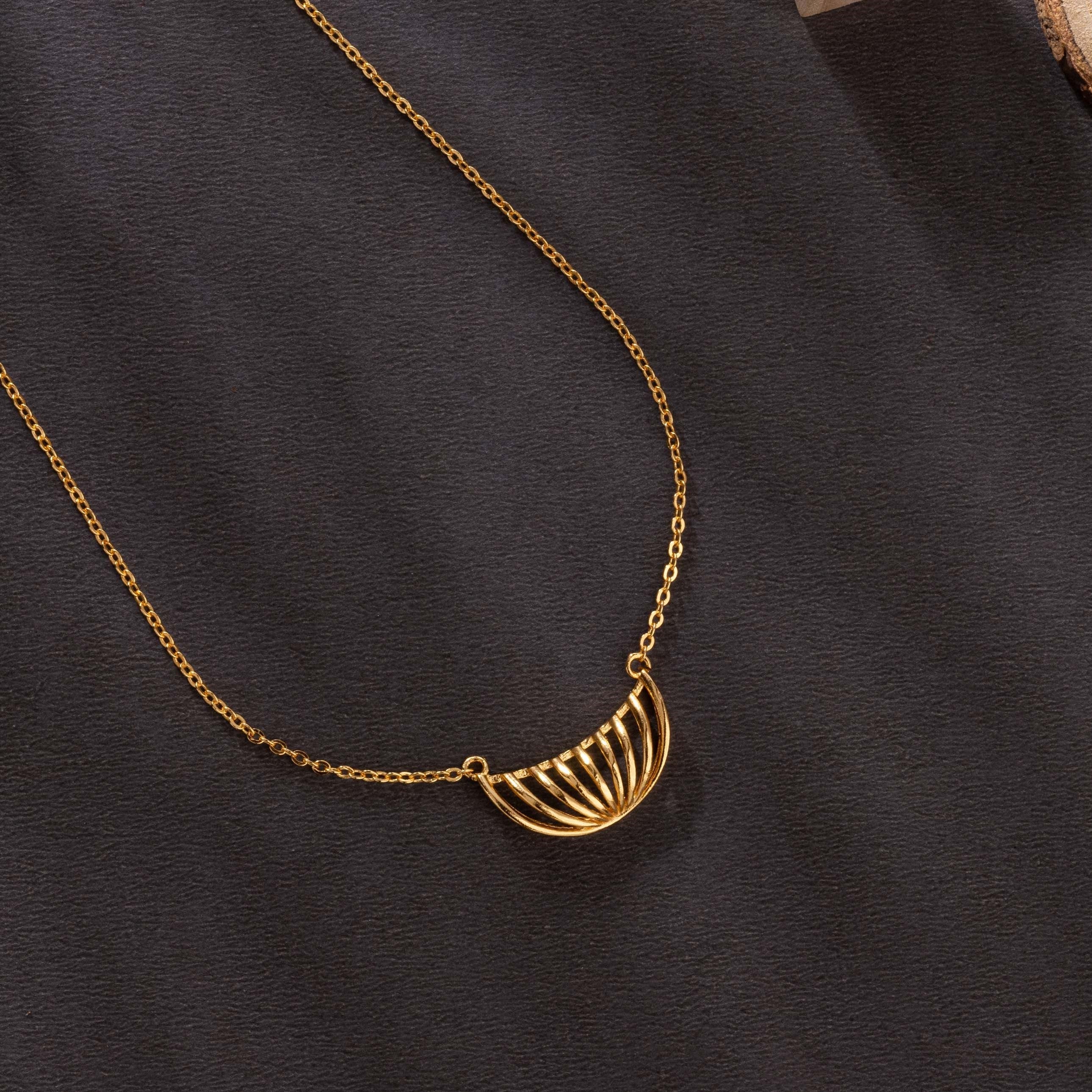 Golden Crescent Necklace