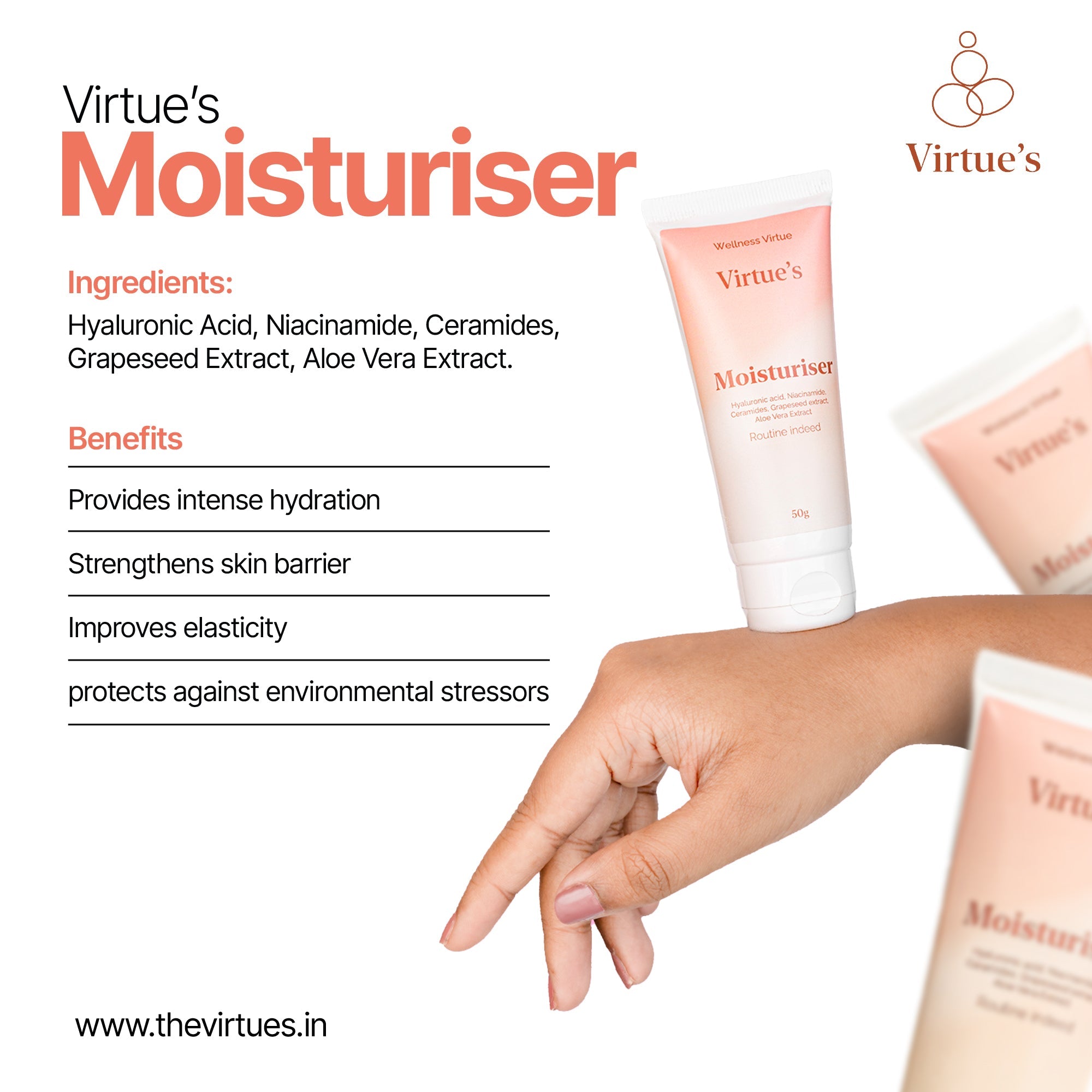 Virtue's Hydrating Moisturizer with HA & Ceramides