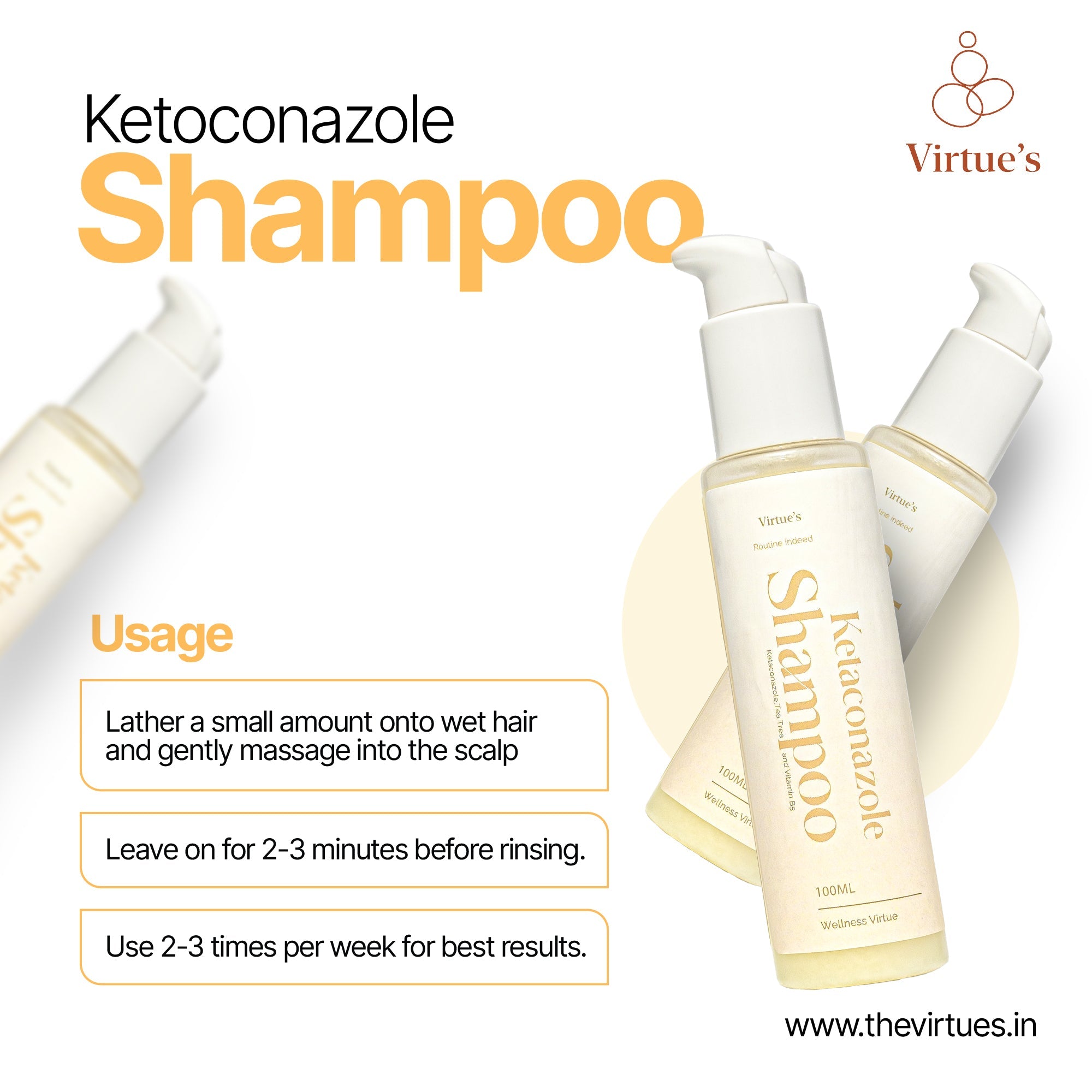 Virtue's Anti-Dandruff Shampoo with Ketoconazole & Tea Tree