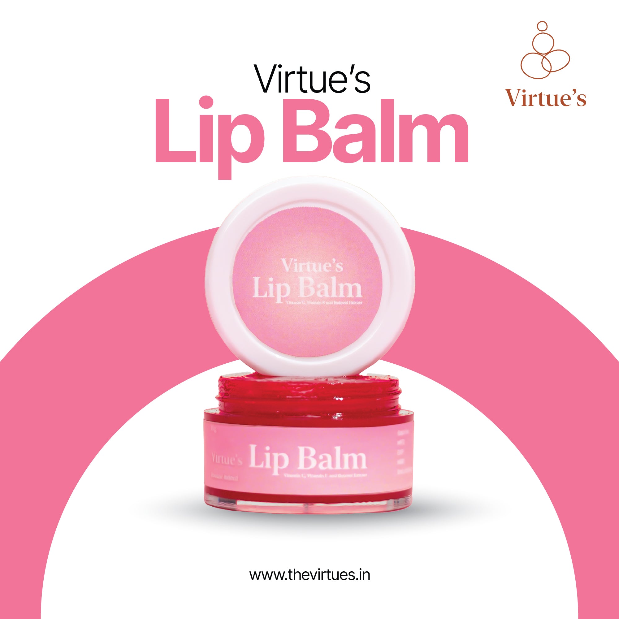 Virtue's Nourishing Lip Balm with Vitamins & Beetroot