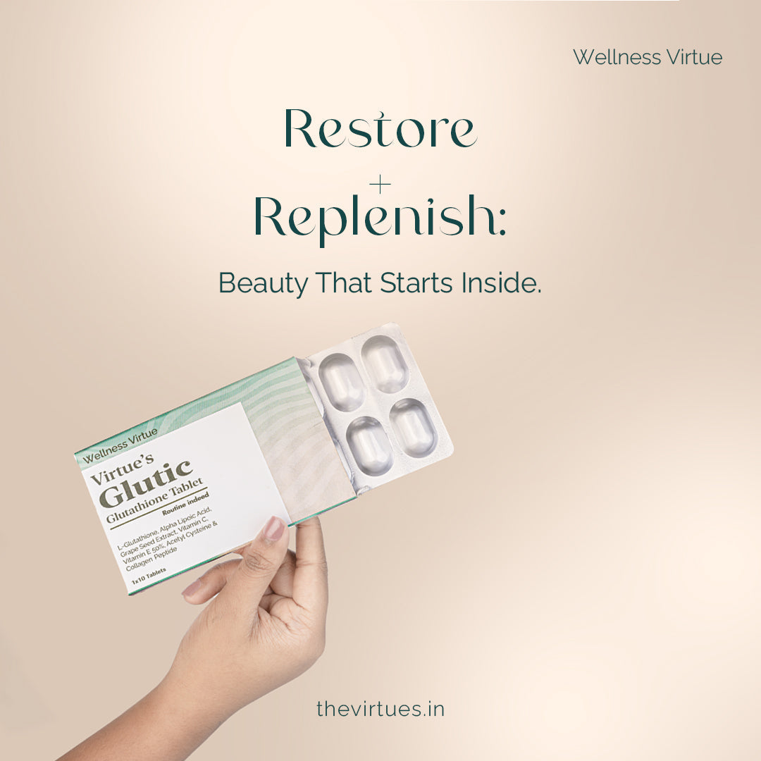 Virtues Glutathione Cream + Tablet Combo | Skin Glow & Wellness Inside-Out