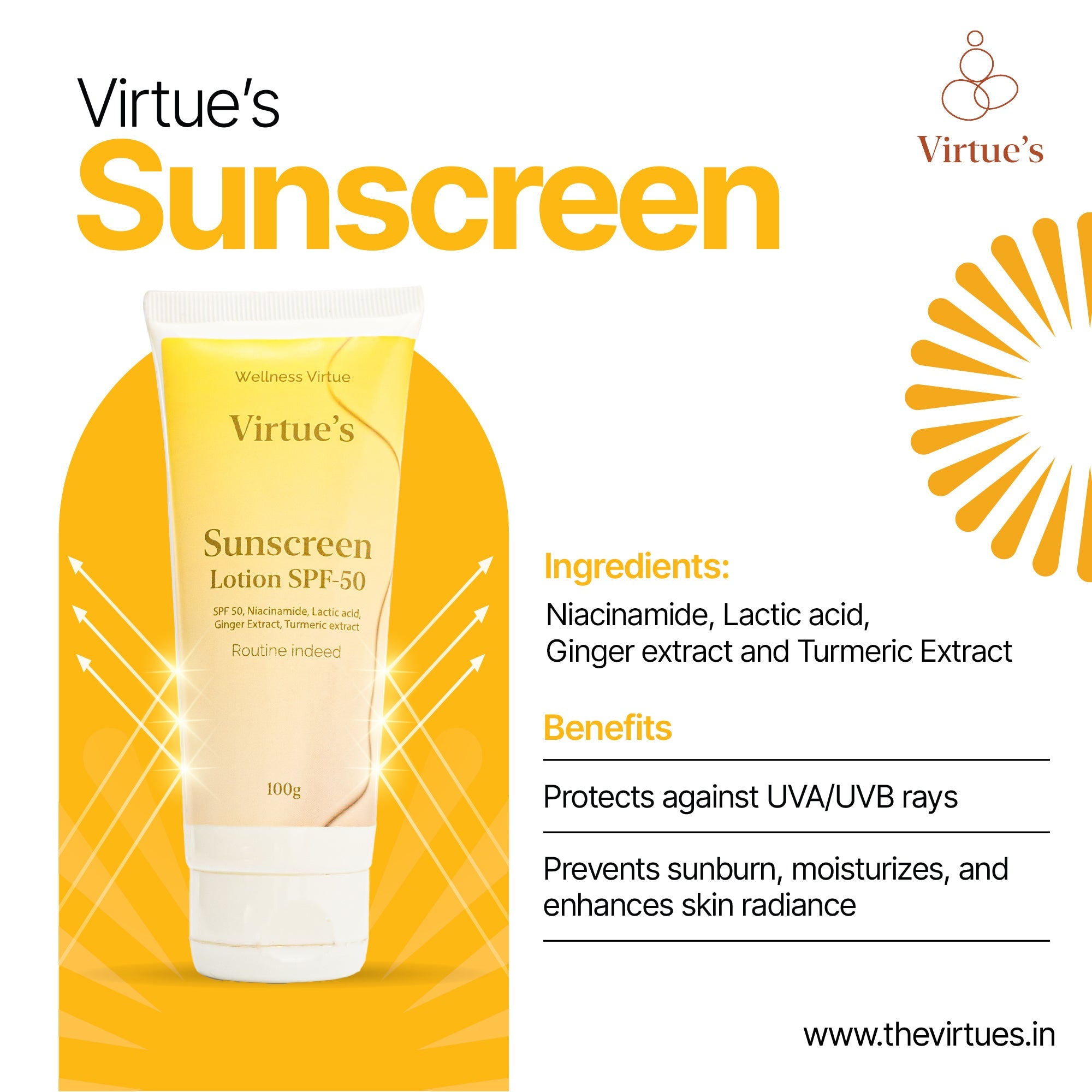 Virtue's Protection Sunscreen SPF 50 PA+++